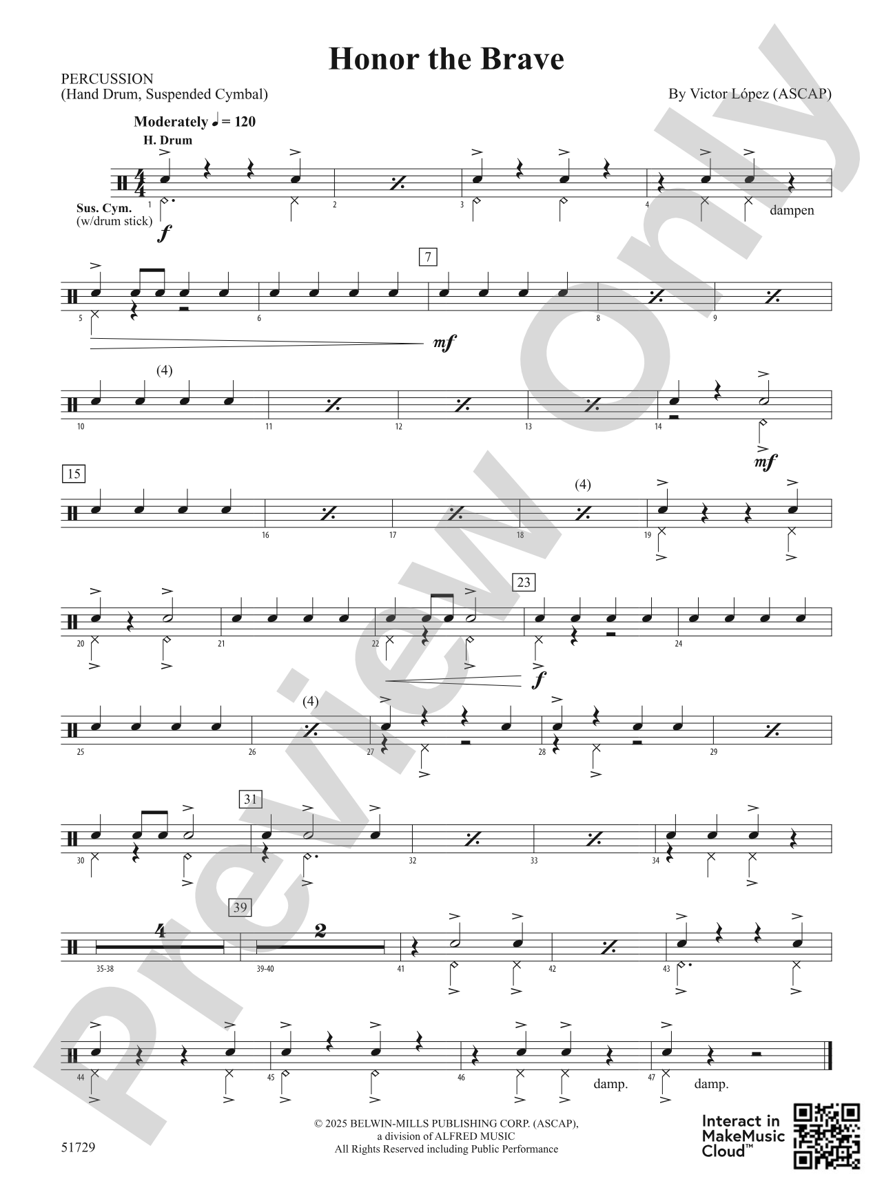 Honor the Brave: 1st Percussion