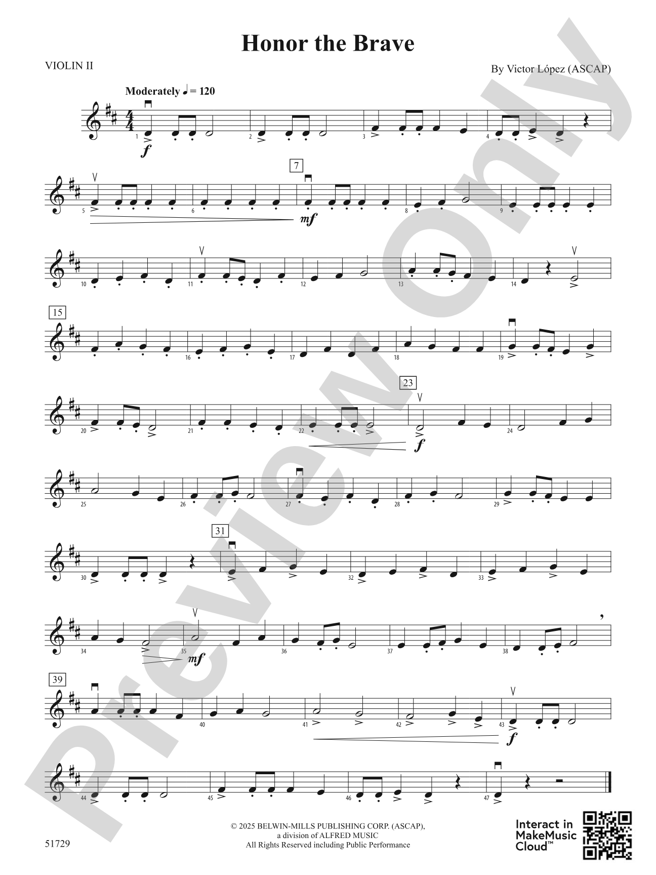 Honor the Brave: 2nd Violin