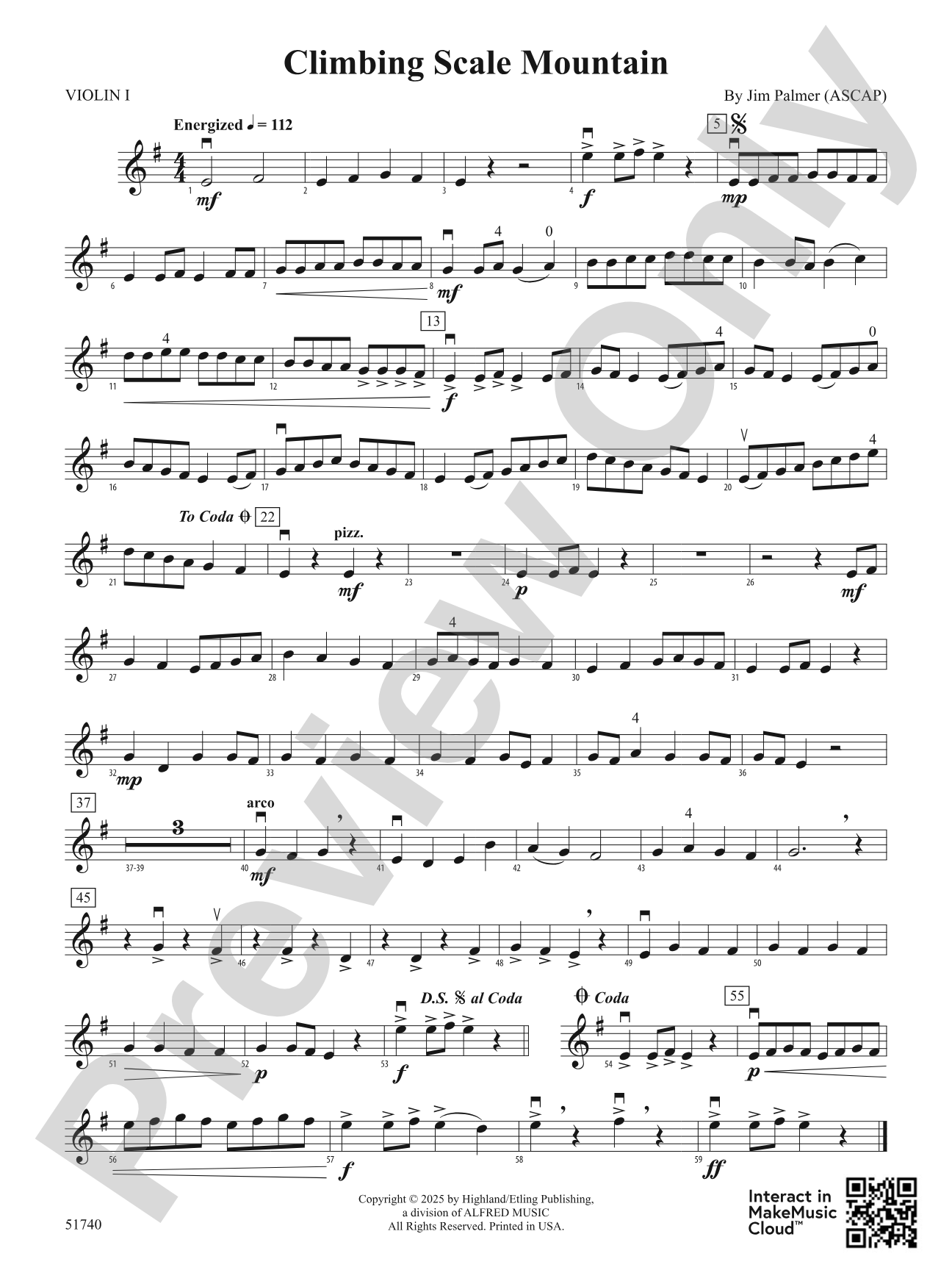 Climbing Scale Mountain: 1st Violin