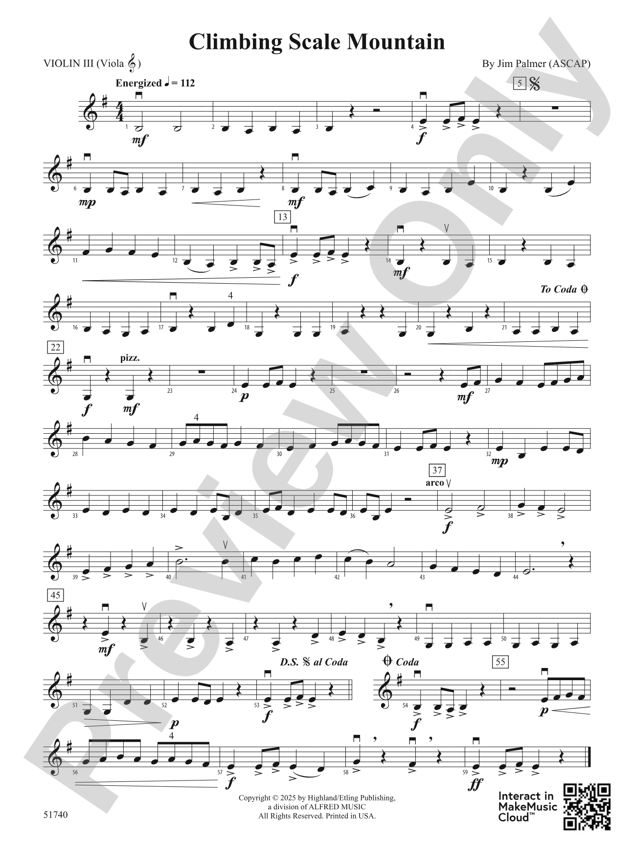 Climbing Scale Mountain: 3rd Violin (Viola [TC])