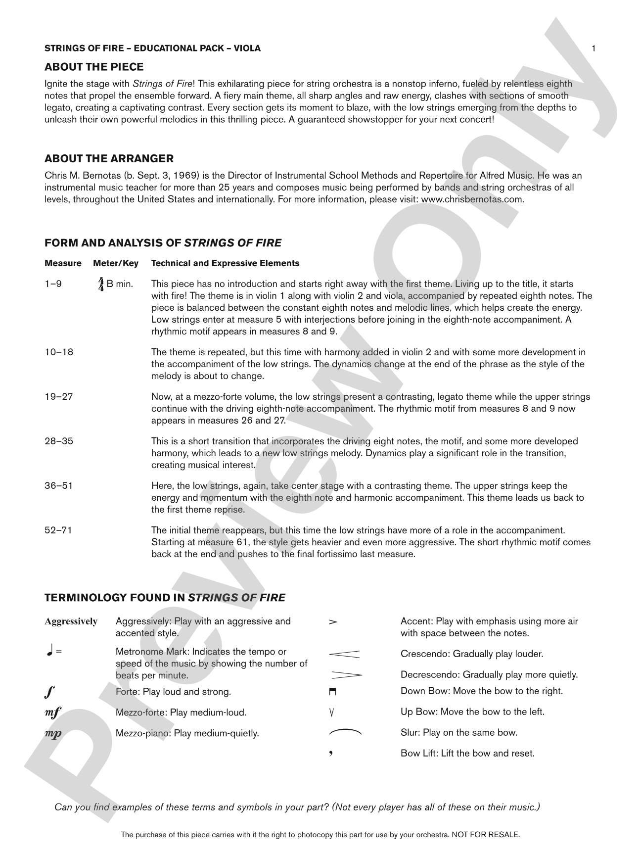 Strings of Fire: Viola Educational Pack