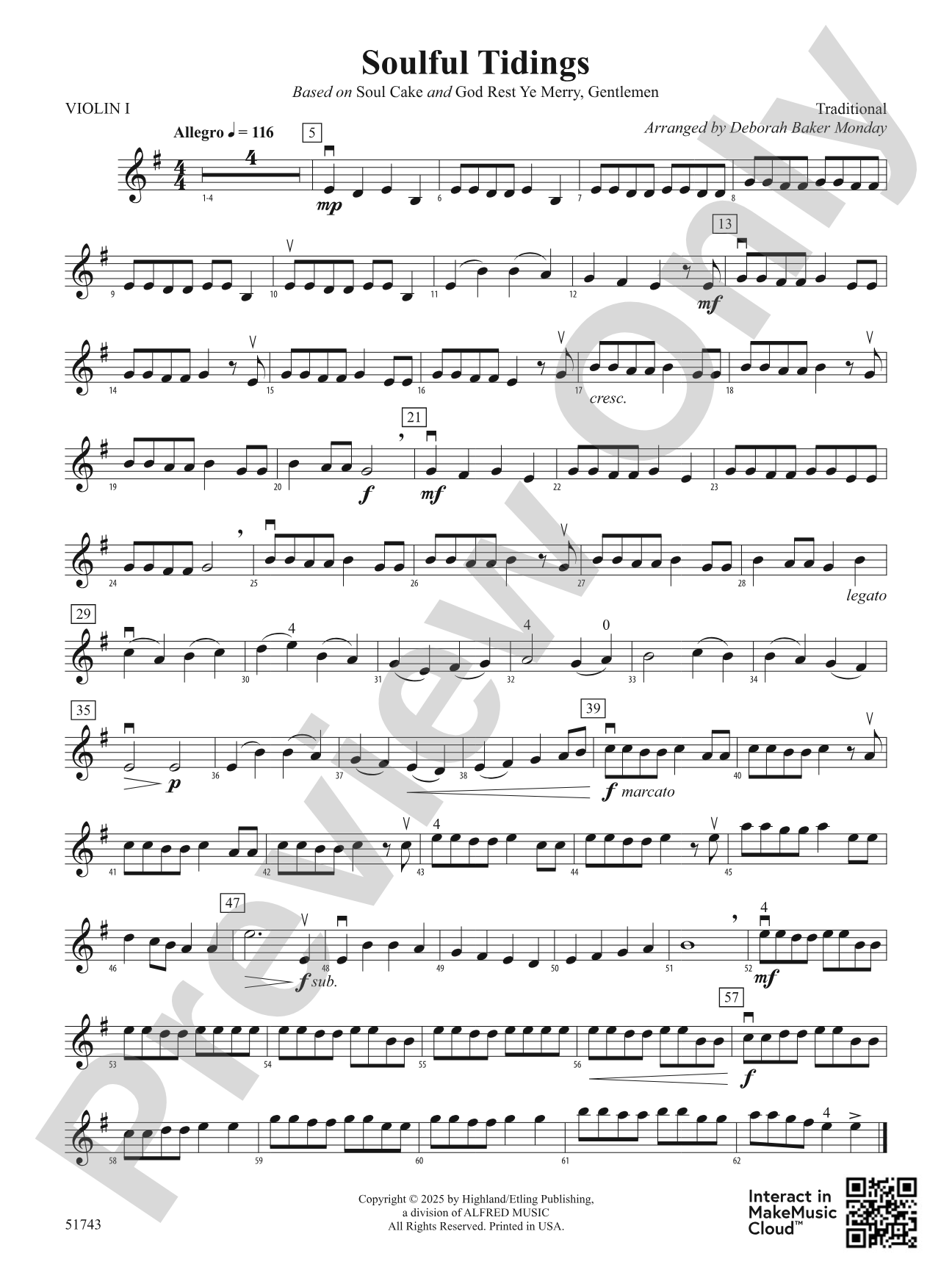 Soulful Tidings: 1st Violin