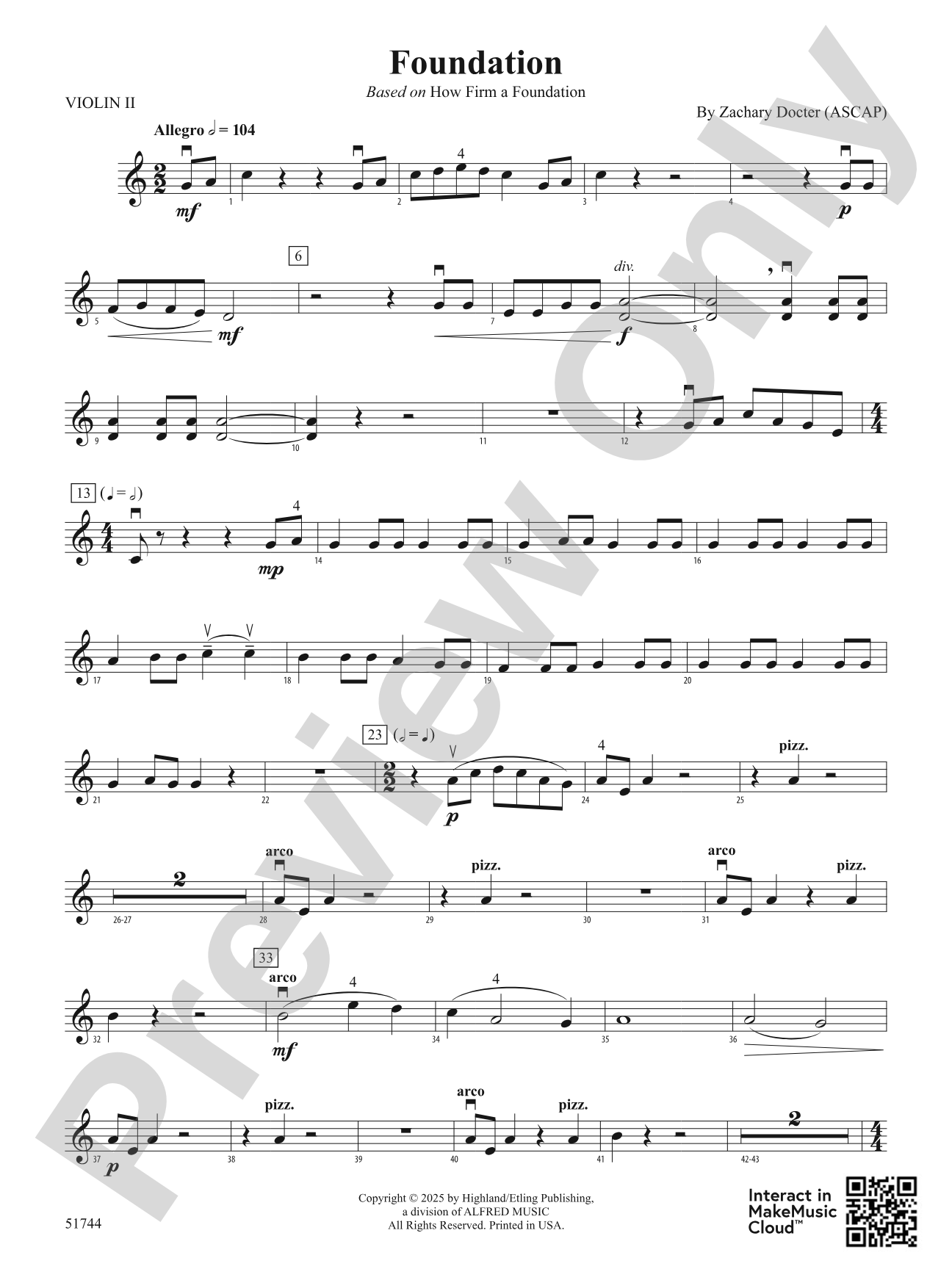 Foundation: 2nd Violin