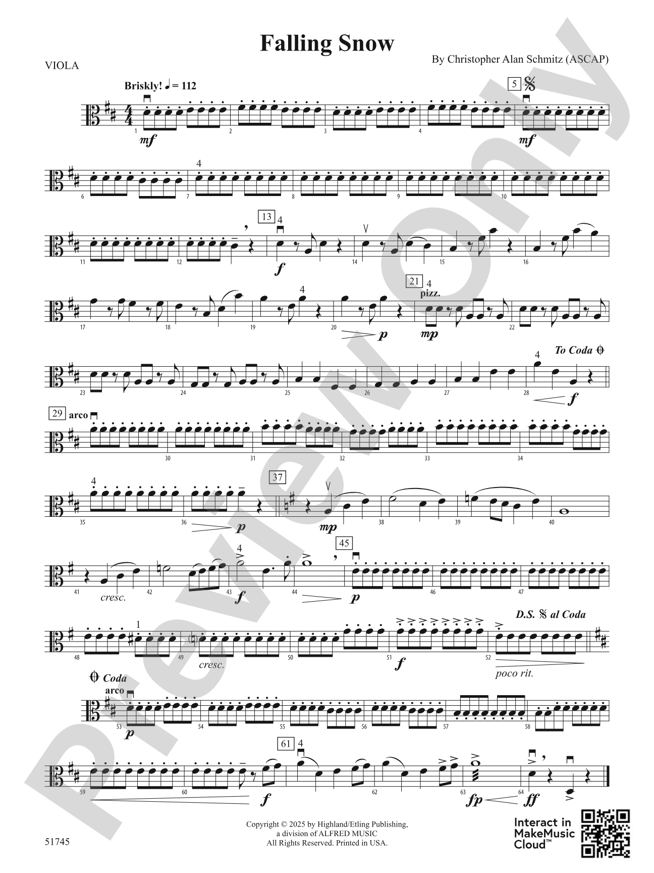 Falling Snow: Viola
