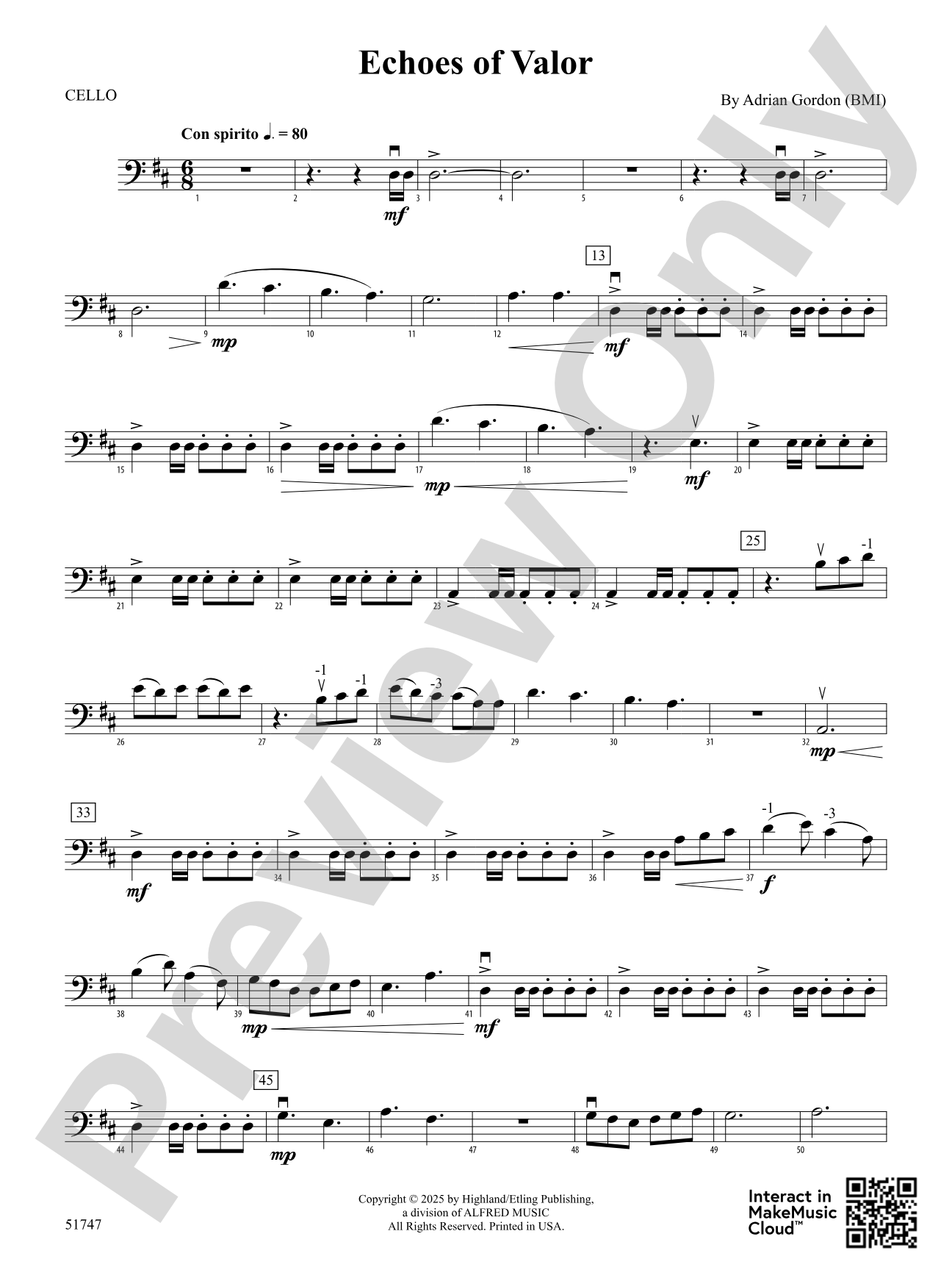 Echoes of Valor: Cello