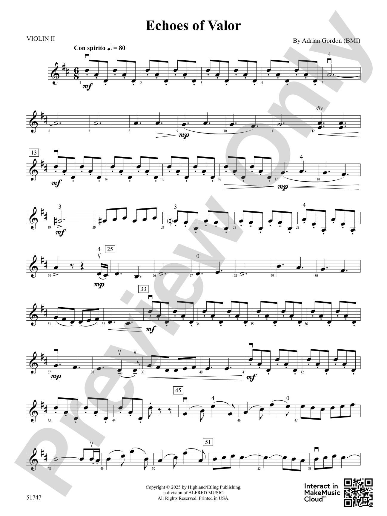 Echoes of Valor: 2nd Violin