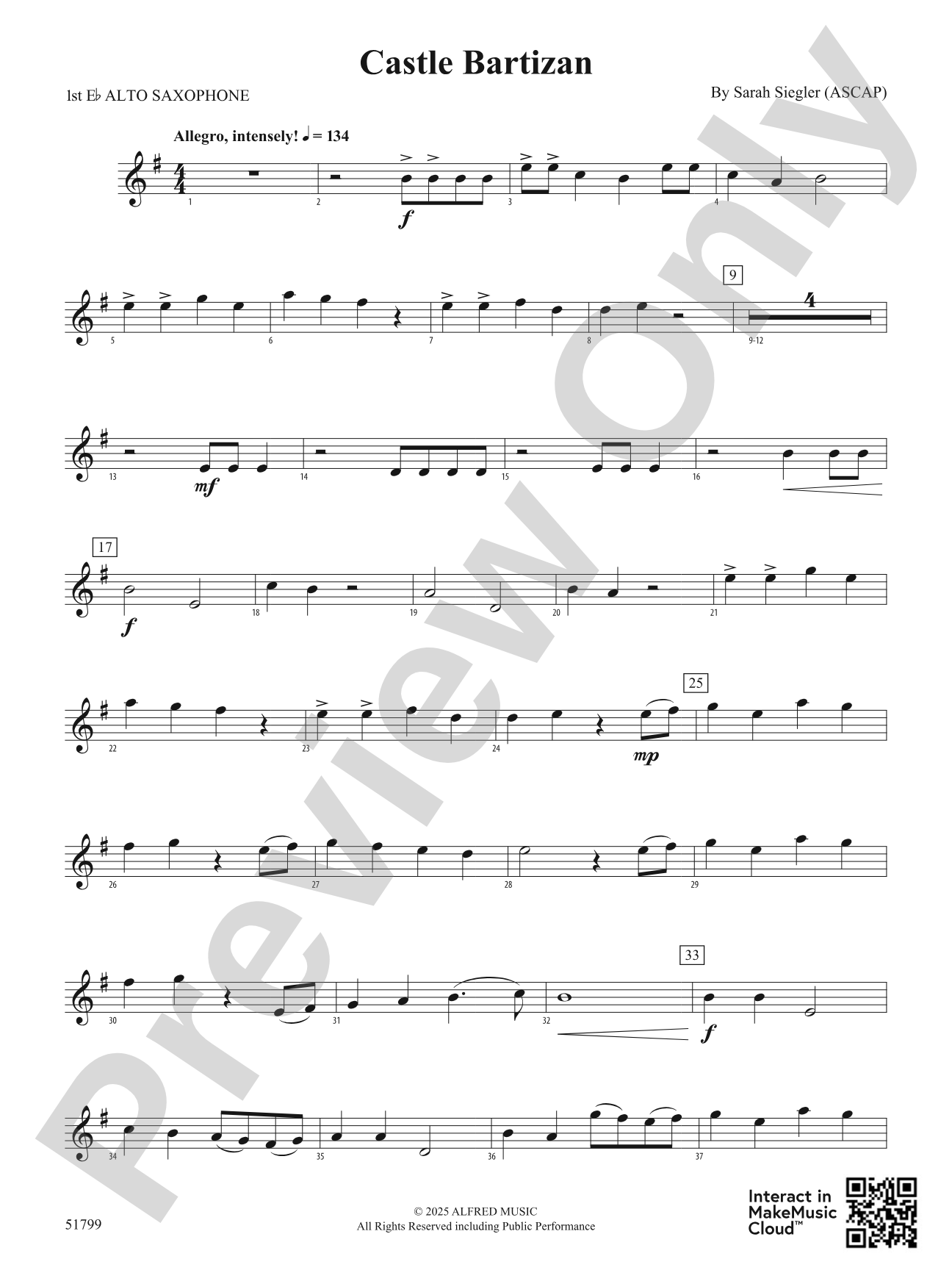 Castle Bartizan: E-flat Alto Saxophone