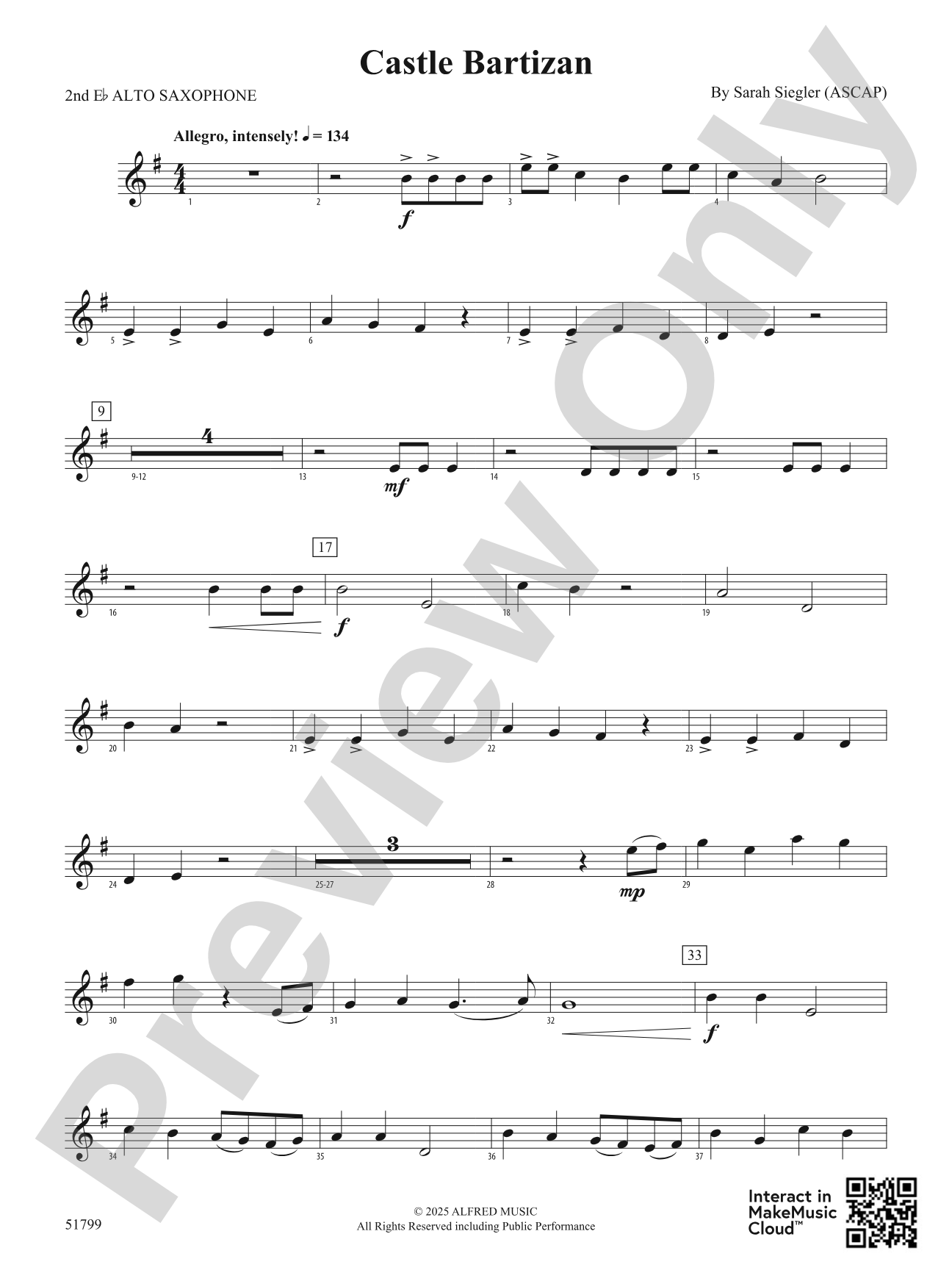 Castle Bartizan: 2nd E-flat Alto Saxophone