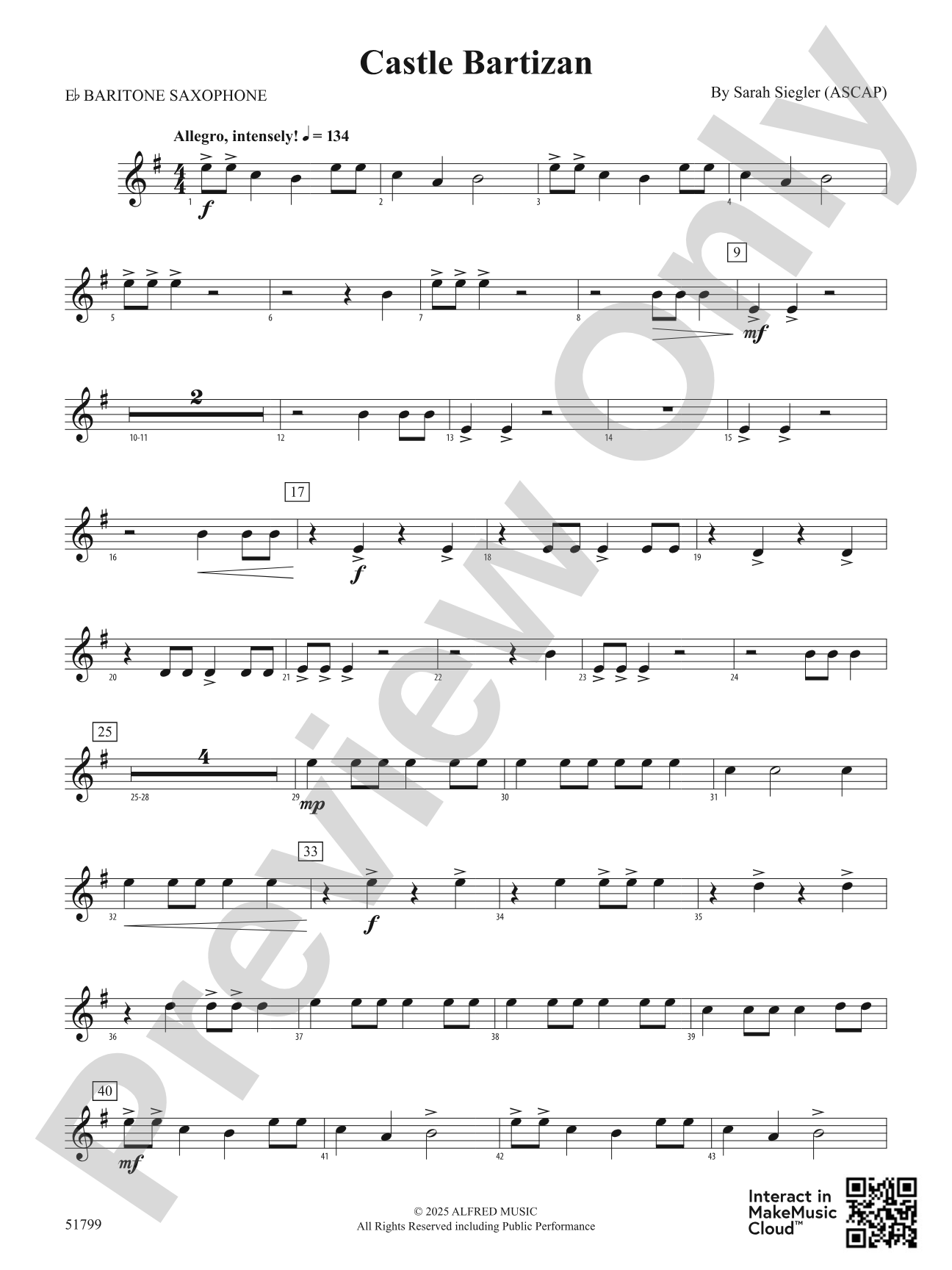 Castle Bartizan: E-flat Baritone Saxophone