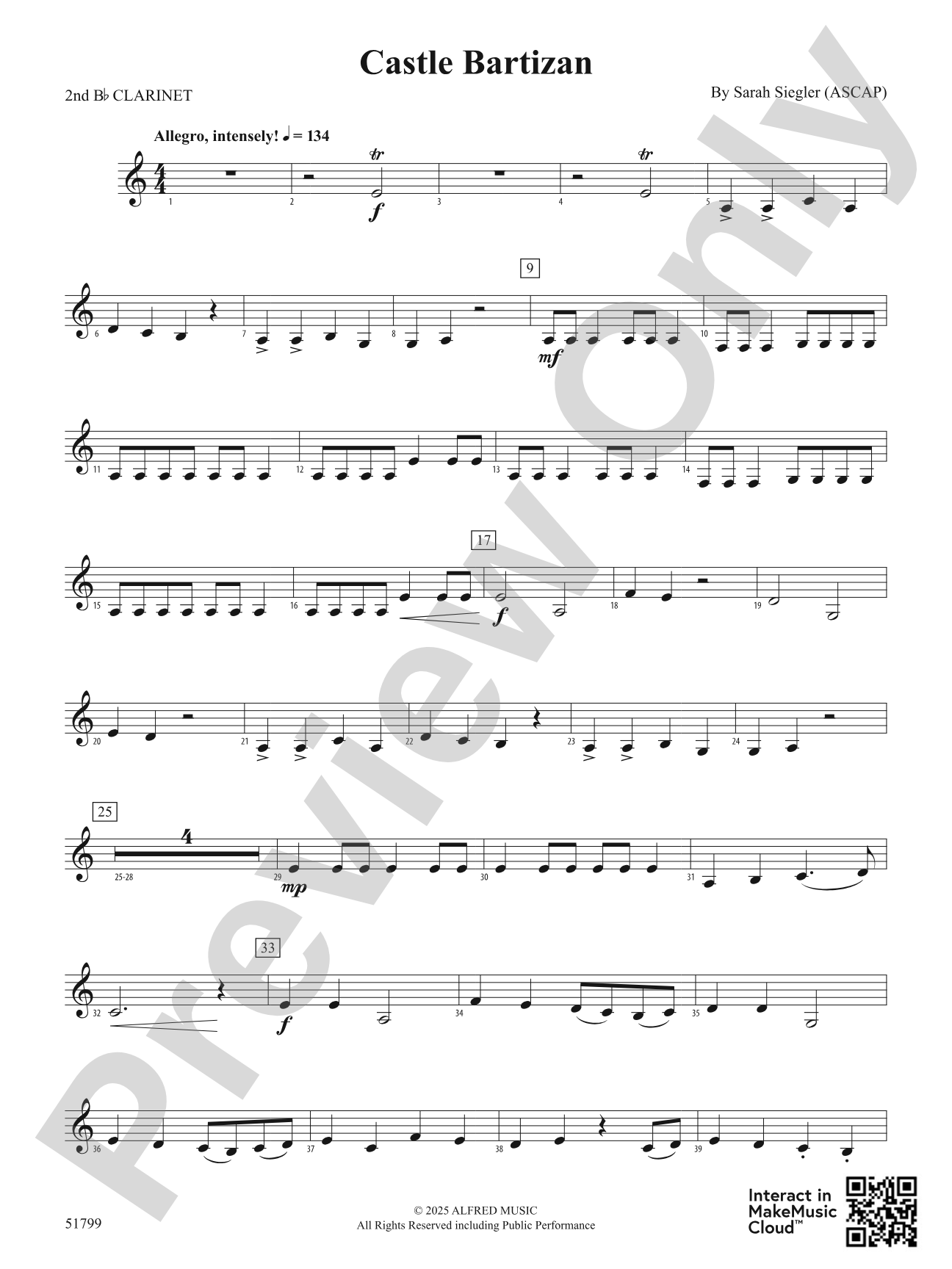 Castle Bartizan: 2nd B-flat Clarinet