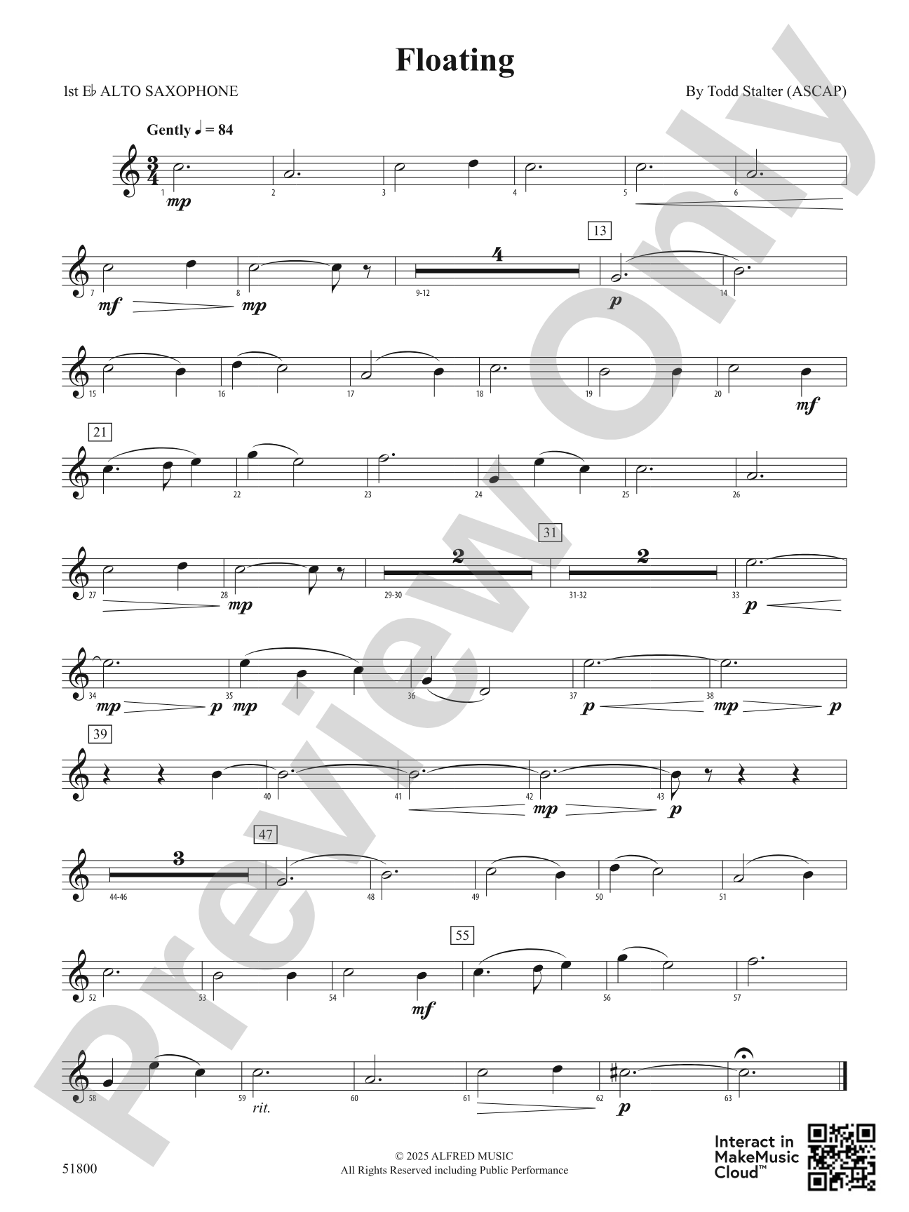 Floating: E-flat Alto Saxophone