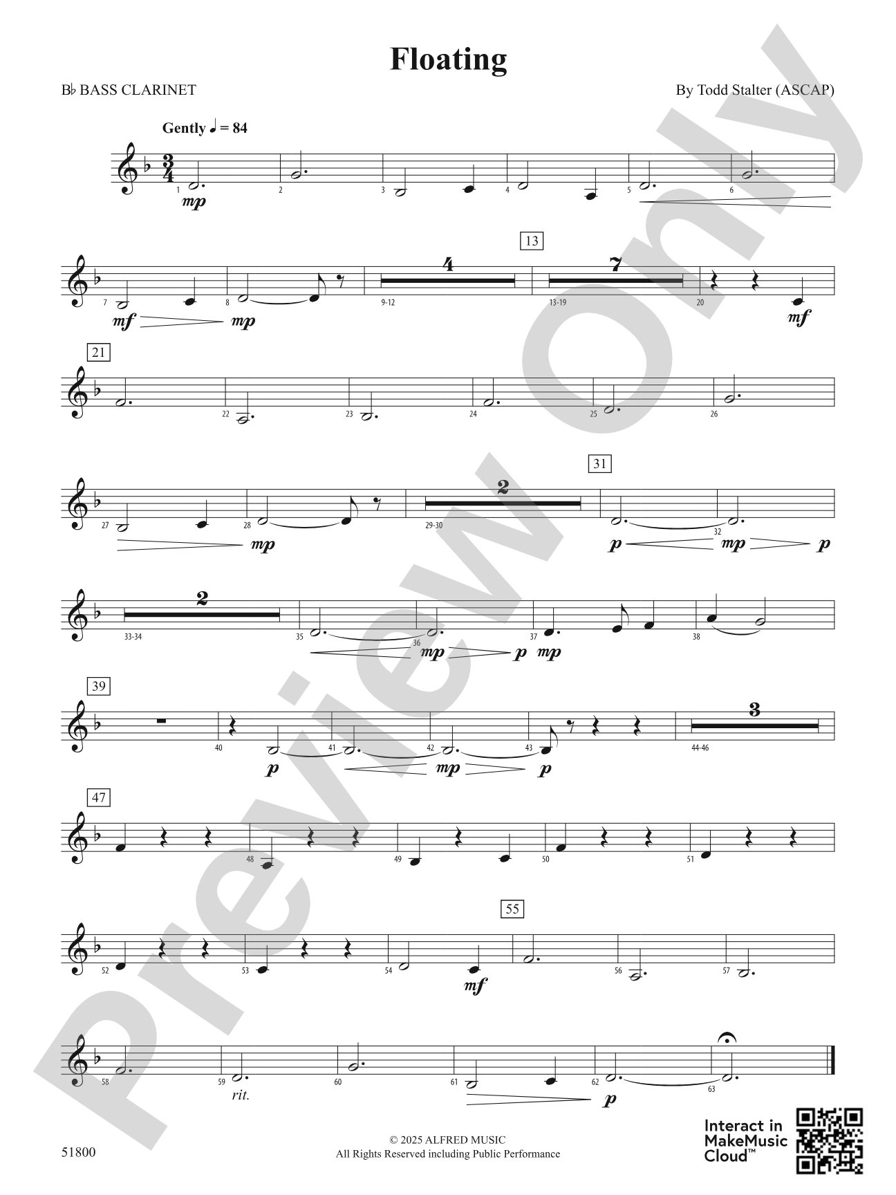 Floating: B-flat Bass Clarinet