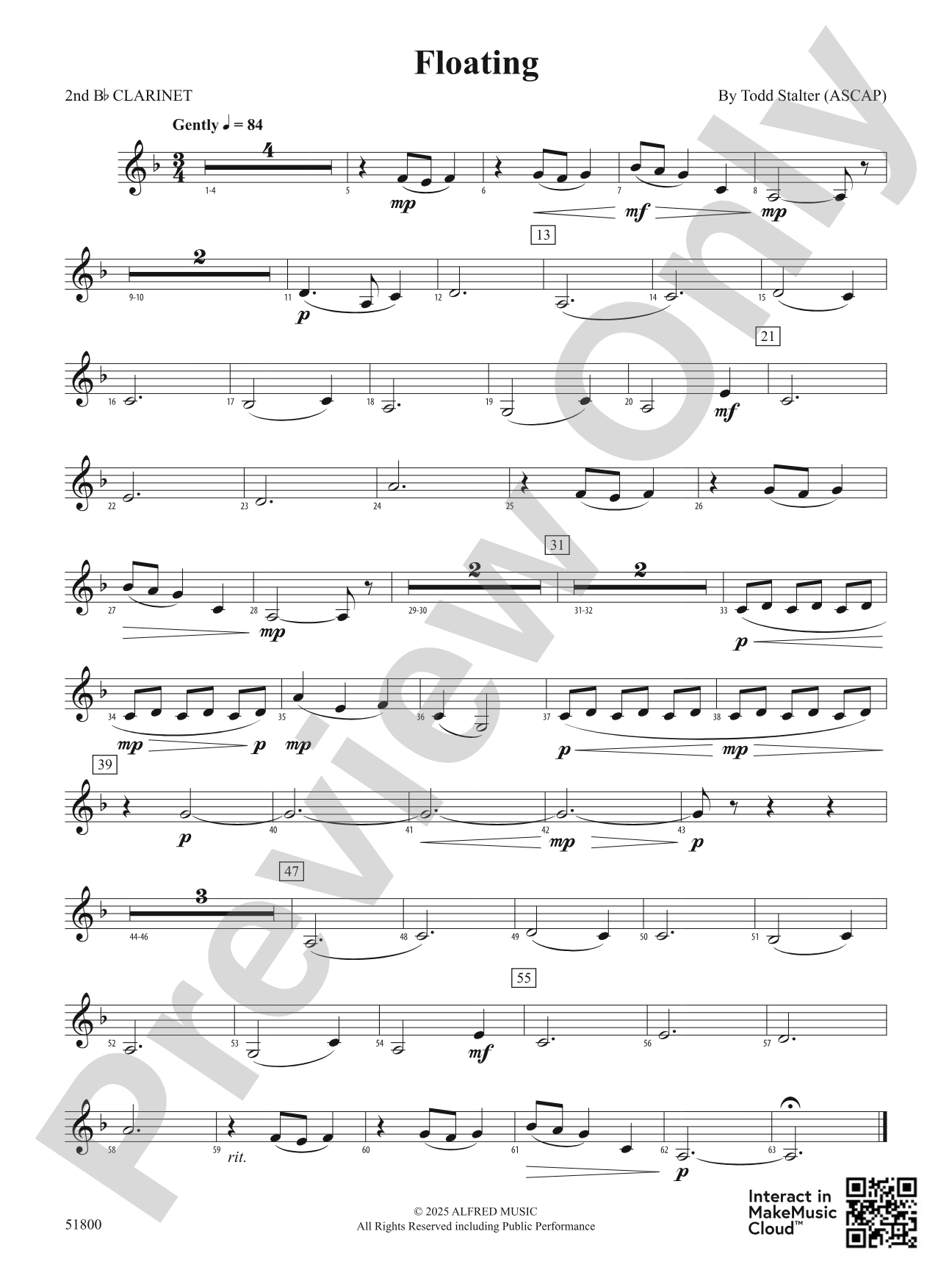 Floating: 2nd B-flat Clarinet