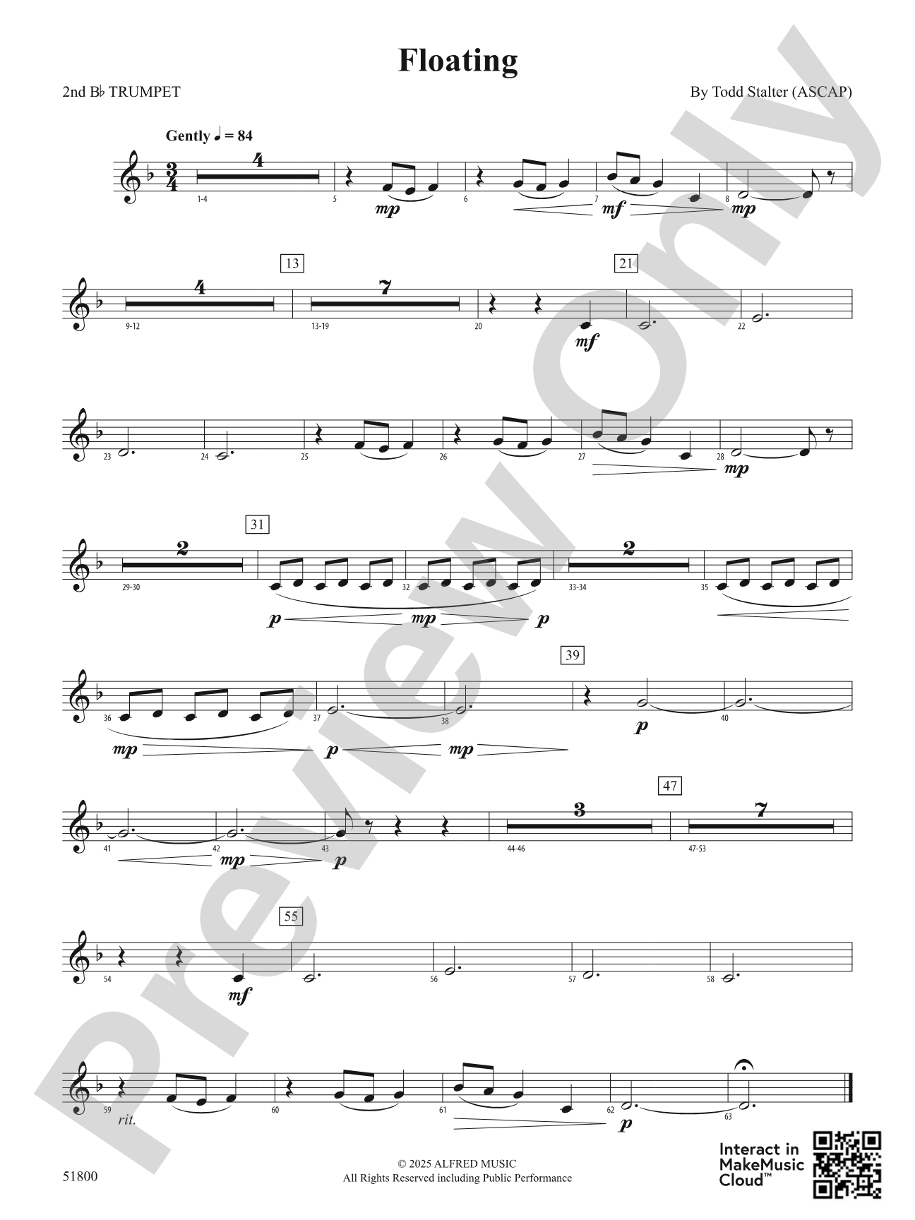 Floating: 2nd B-flat Trumpet