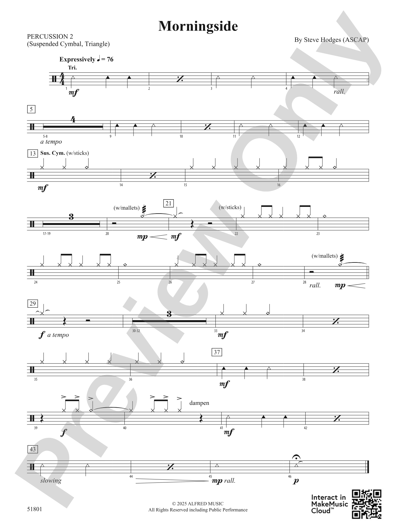 Morningside: 2nd Percussion