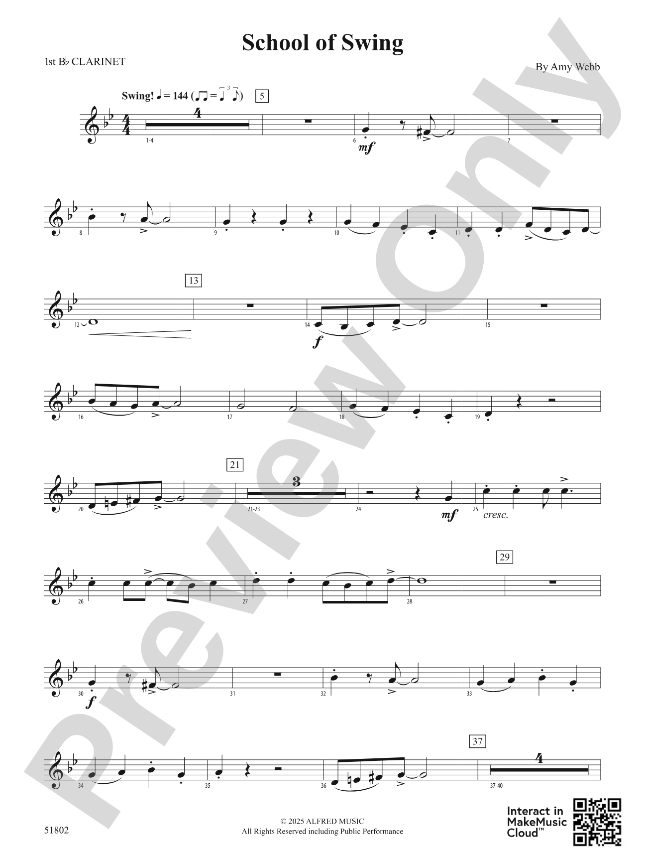 School of Swing: 1st B-flat Clarinet