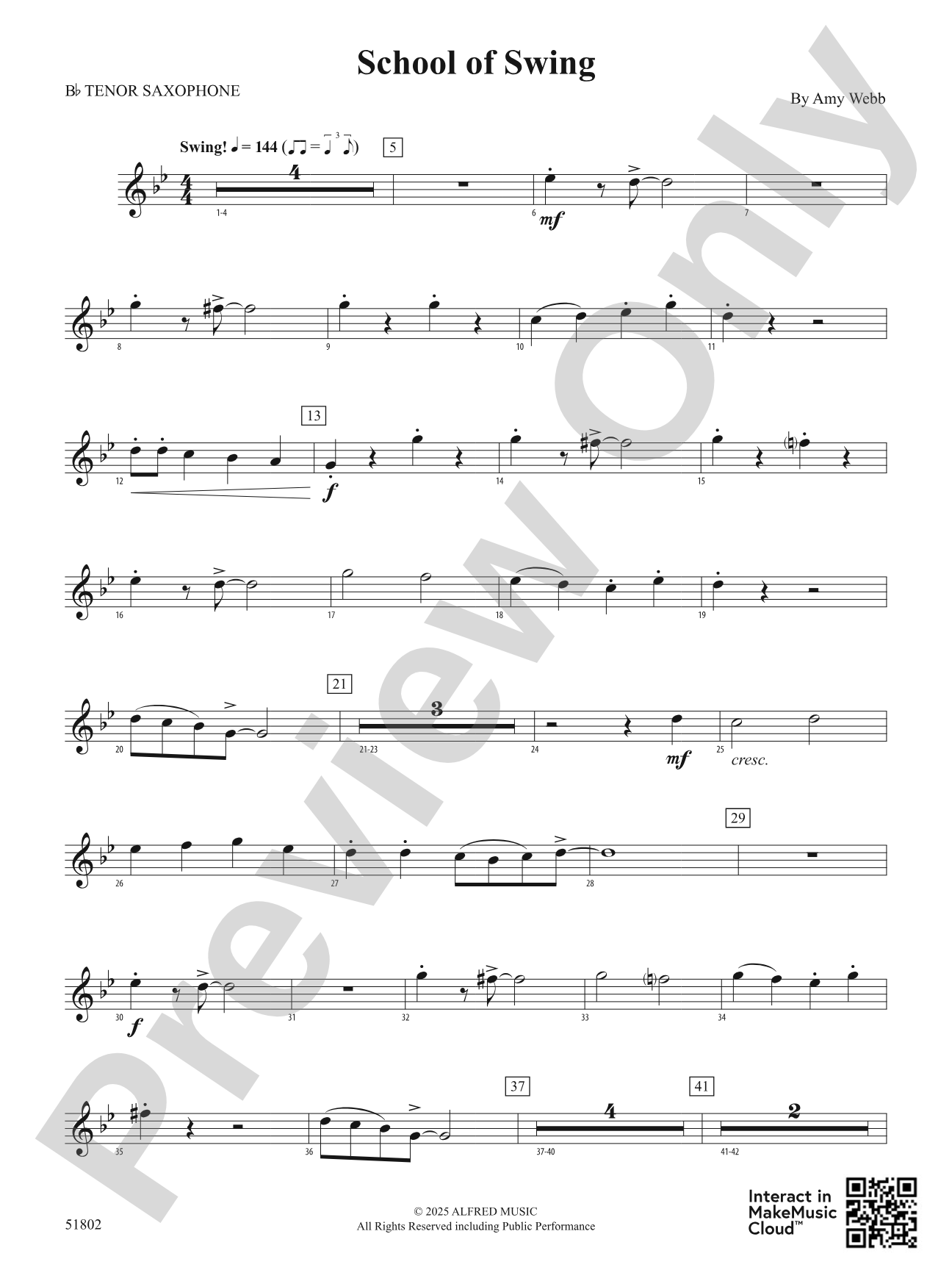 School of Swing: B-flat Tenor Saxophone