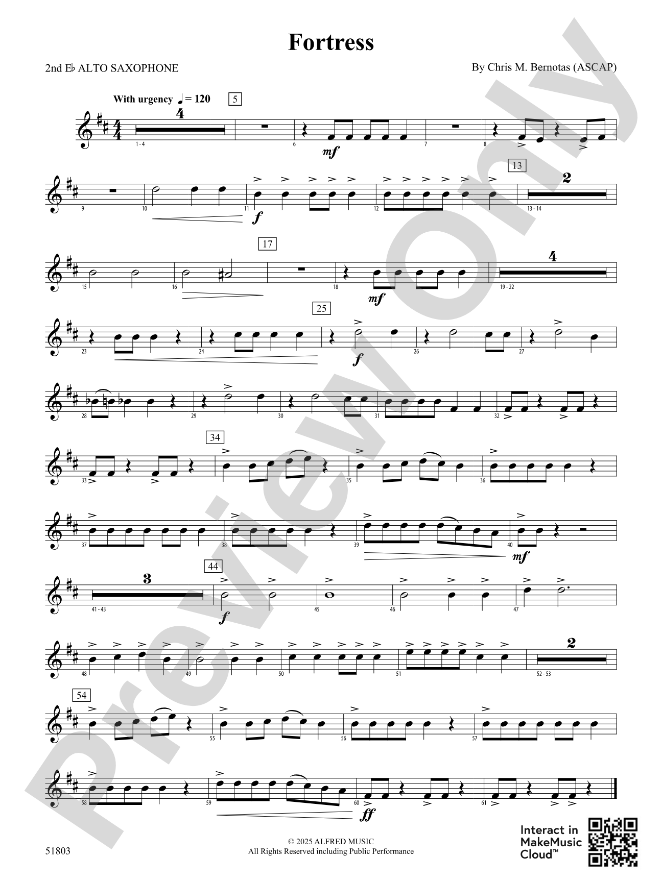 Fortress: 2nd E-flat Alto Saxophone