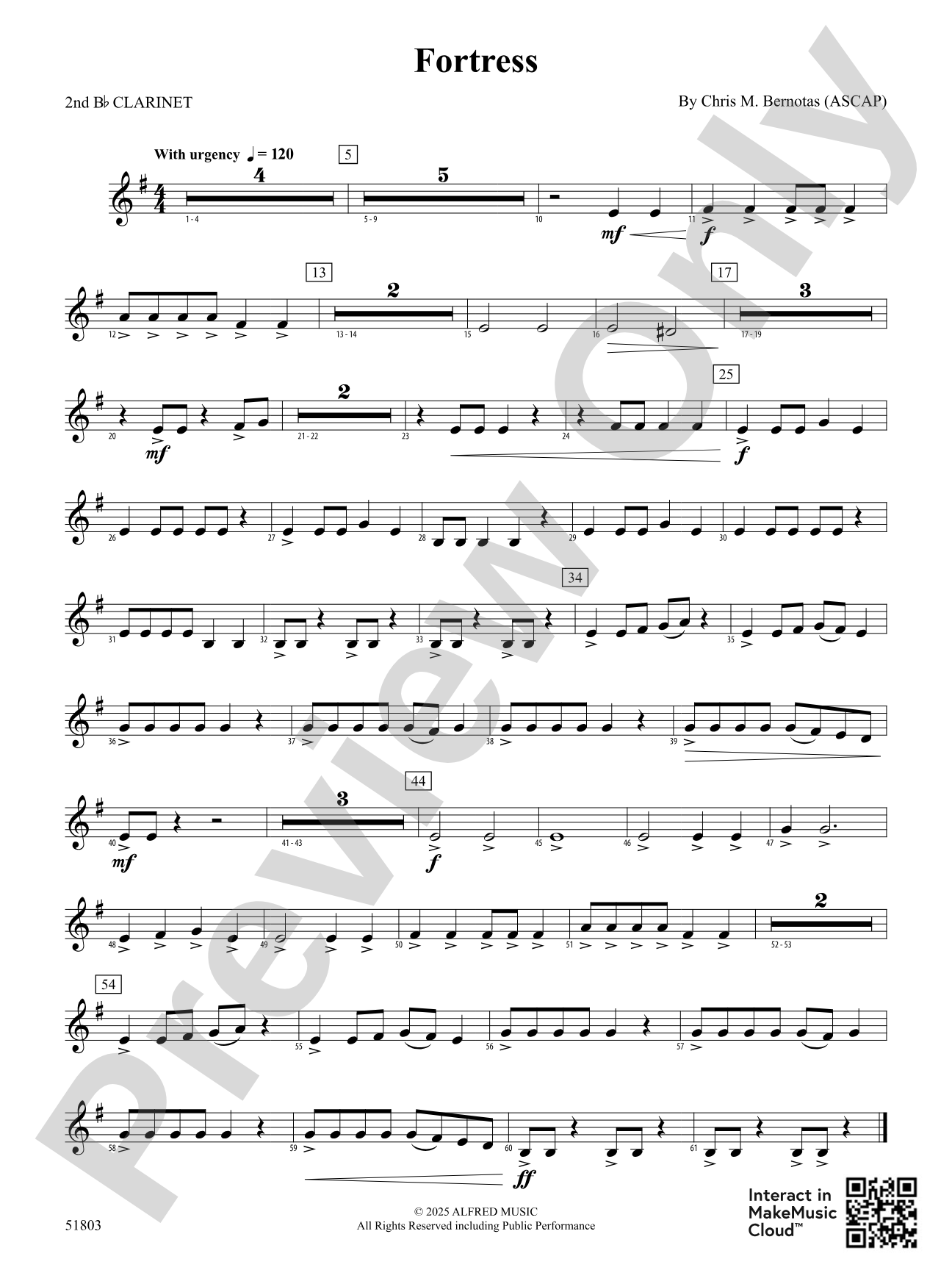 Fortress: 2nd B-flat Clarinet