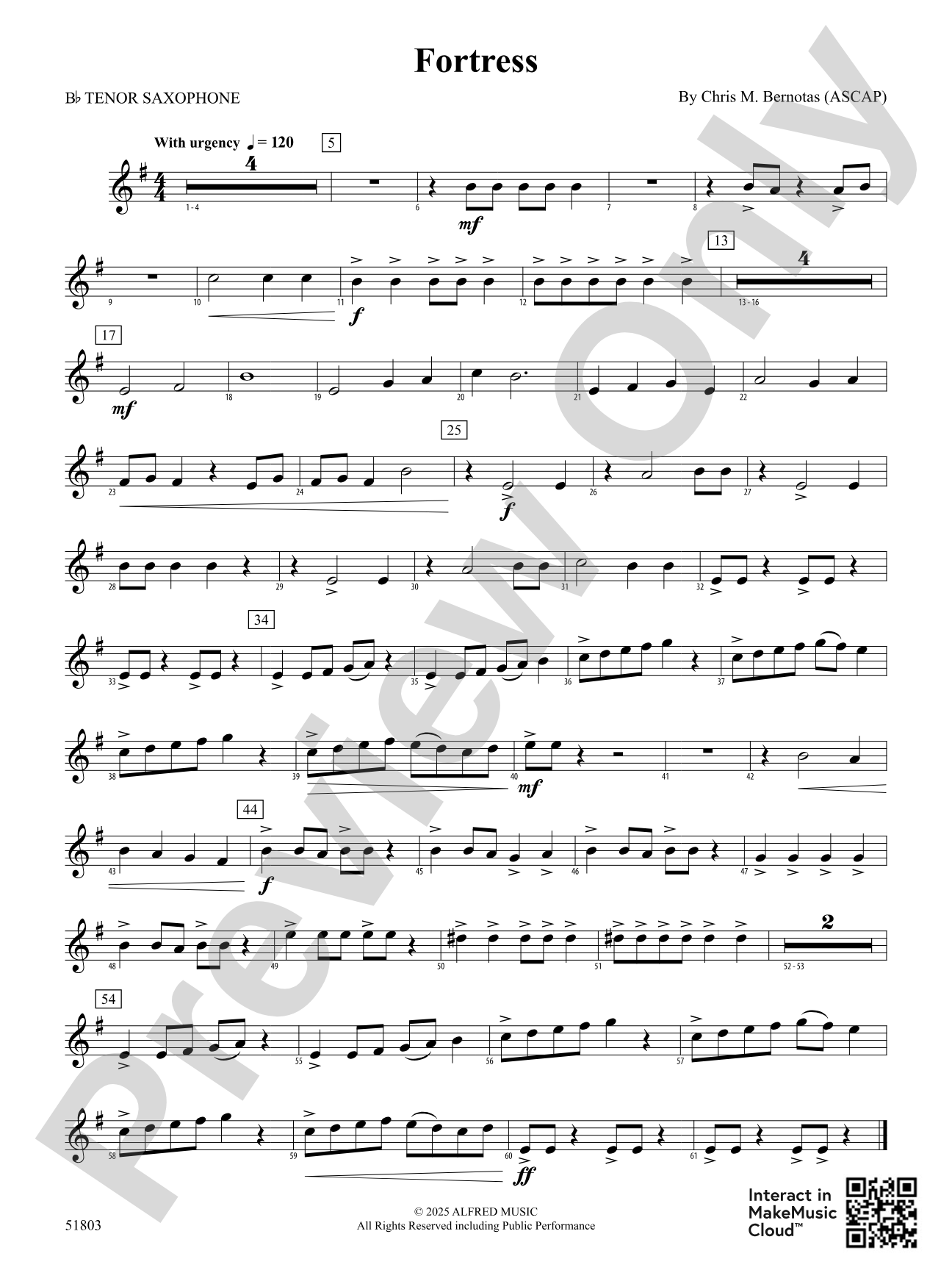 Fortress: B-flat Tenor Saxophone
