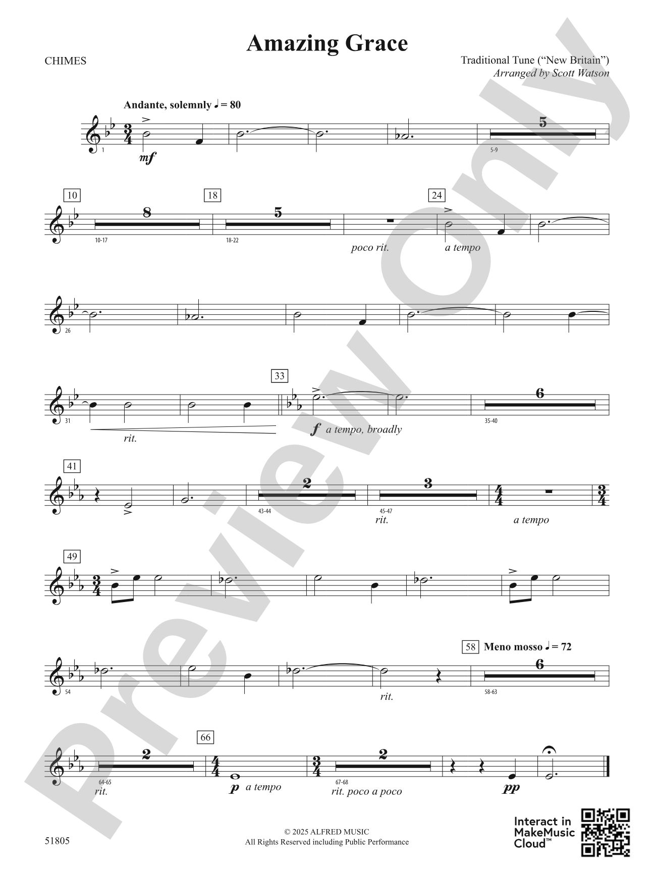 Amazing Grace: 2nd Mallet Percussion