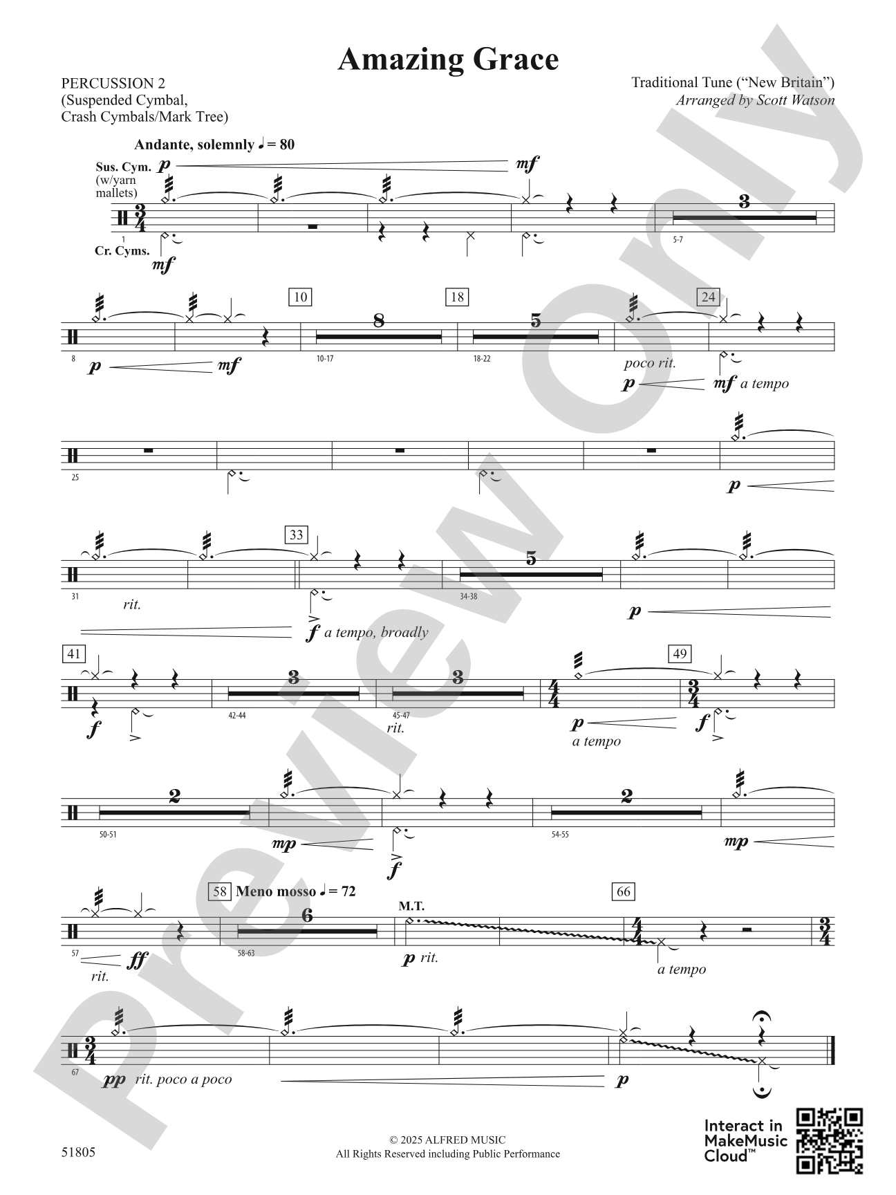 Amazing Grace: 2nd Percussion