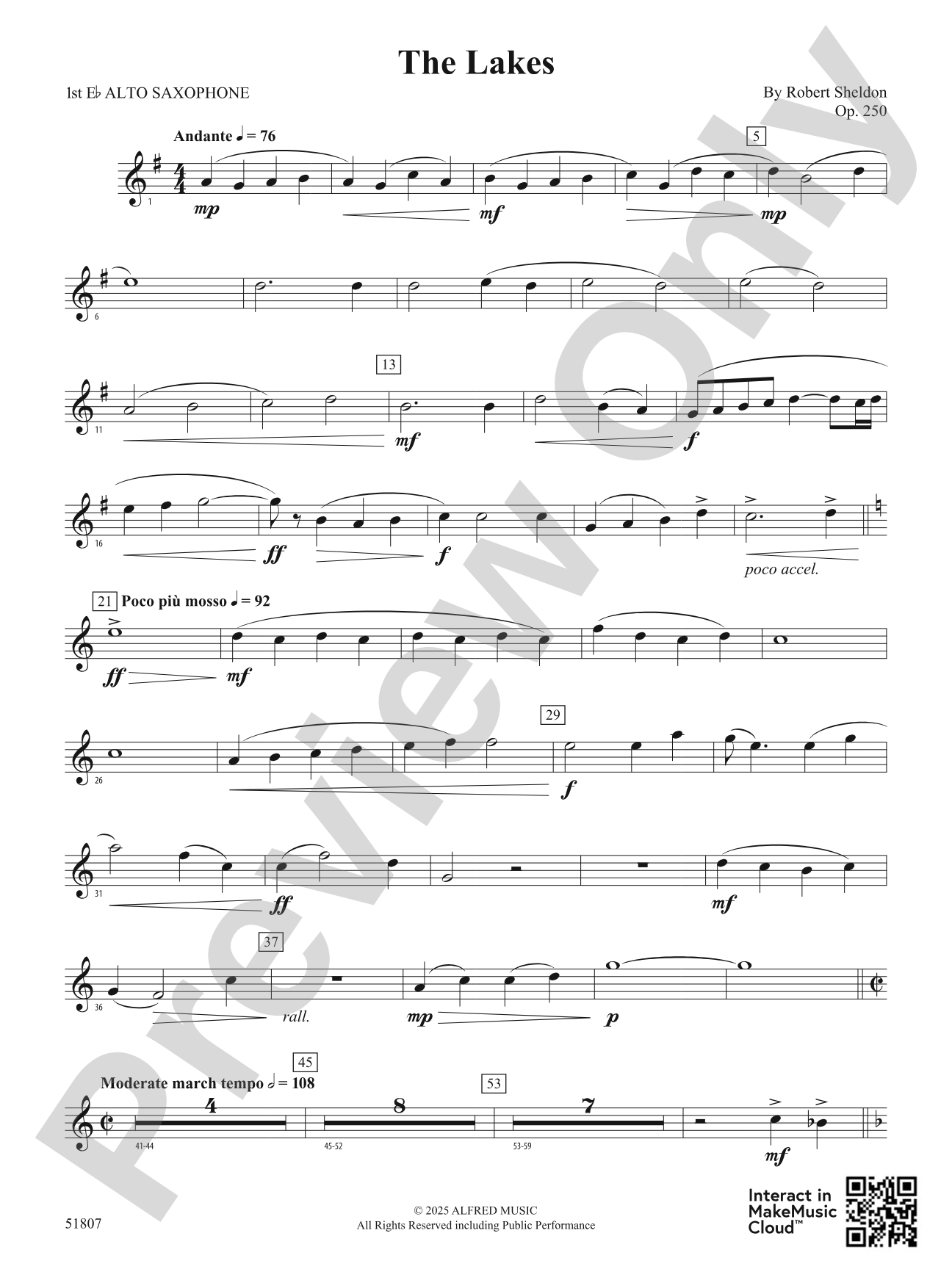 The Lakes: E-flat Alto Saxophone