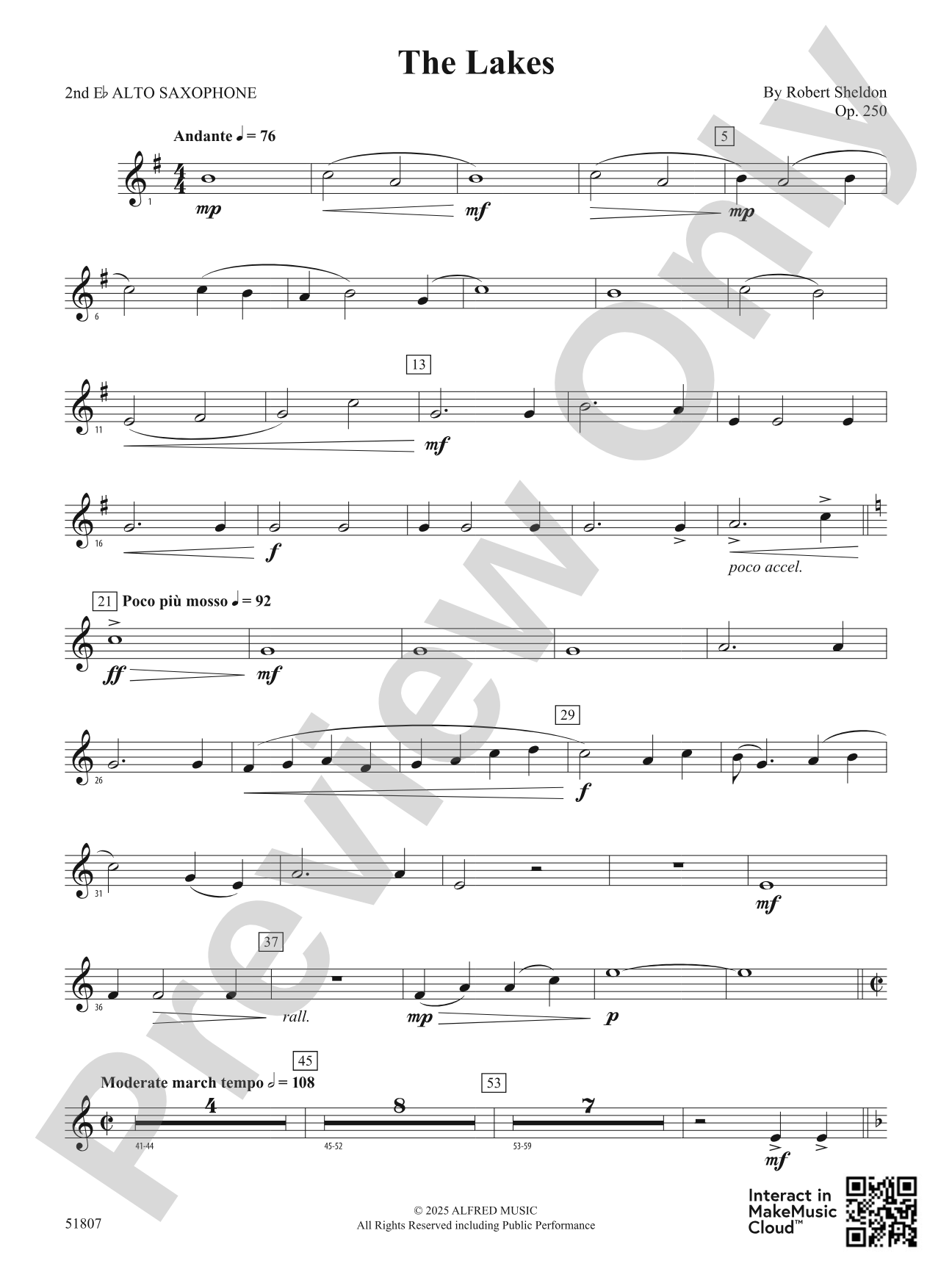 The Lakes: 2nd E-flat Alto Saxophone