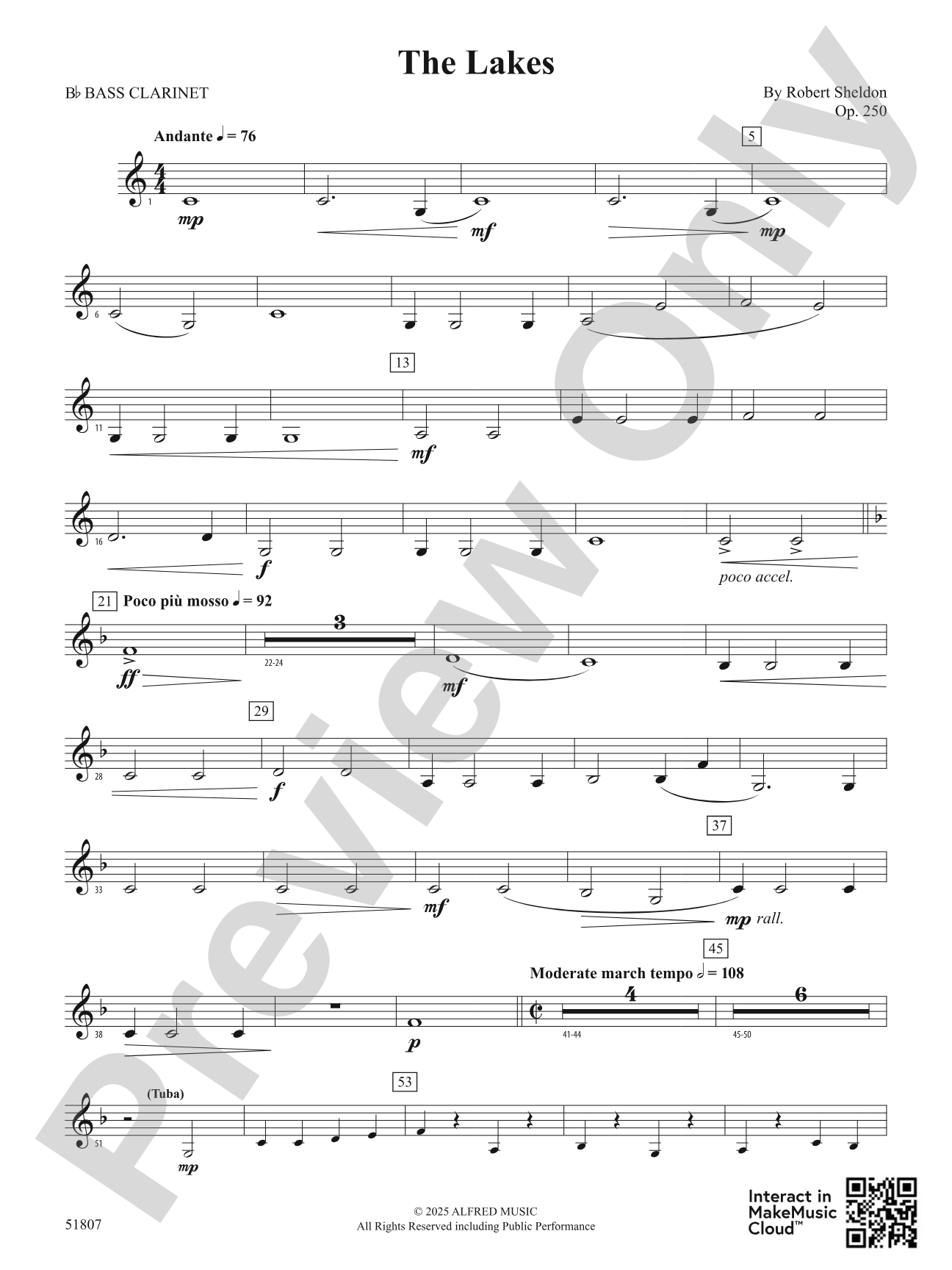 The Lakes: B-flat Bass Clarinet