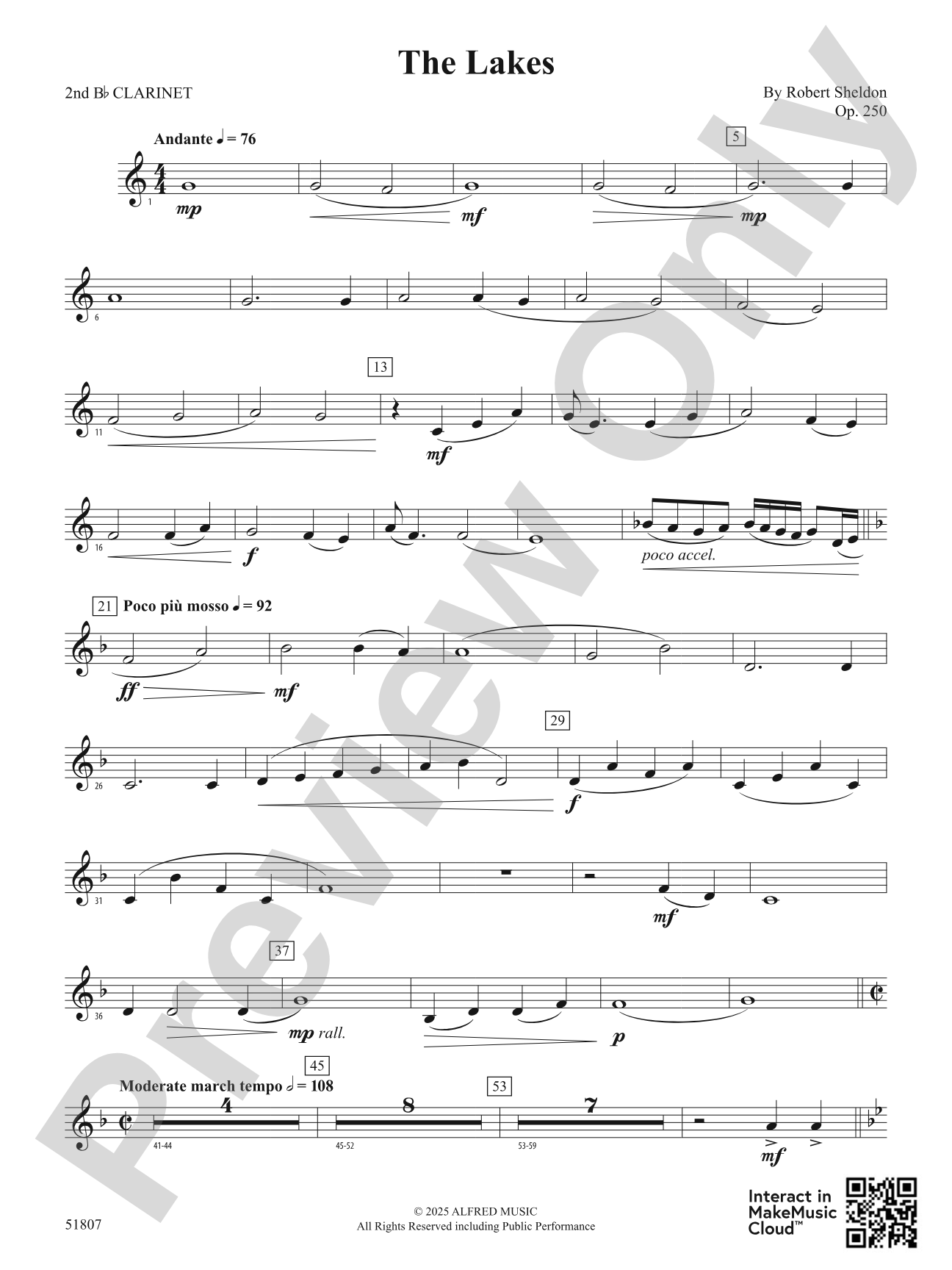 The Lakes: 2nd B-flat Clarinet