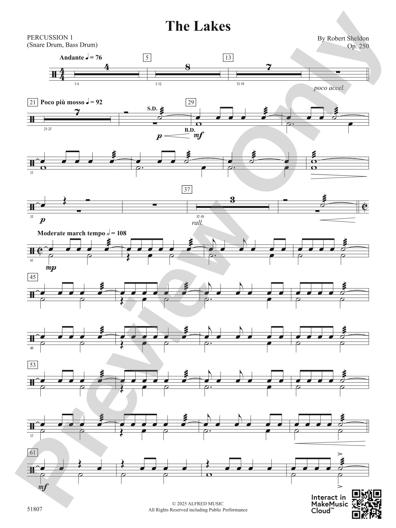 The Lakes: 1st Percussion