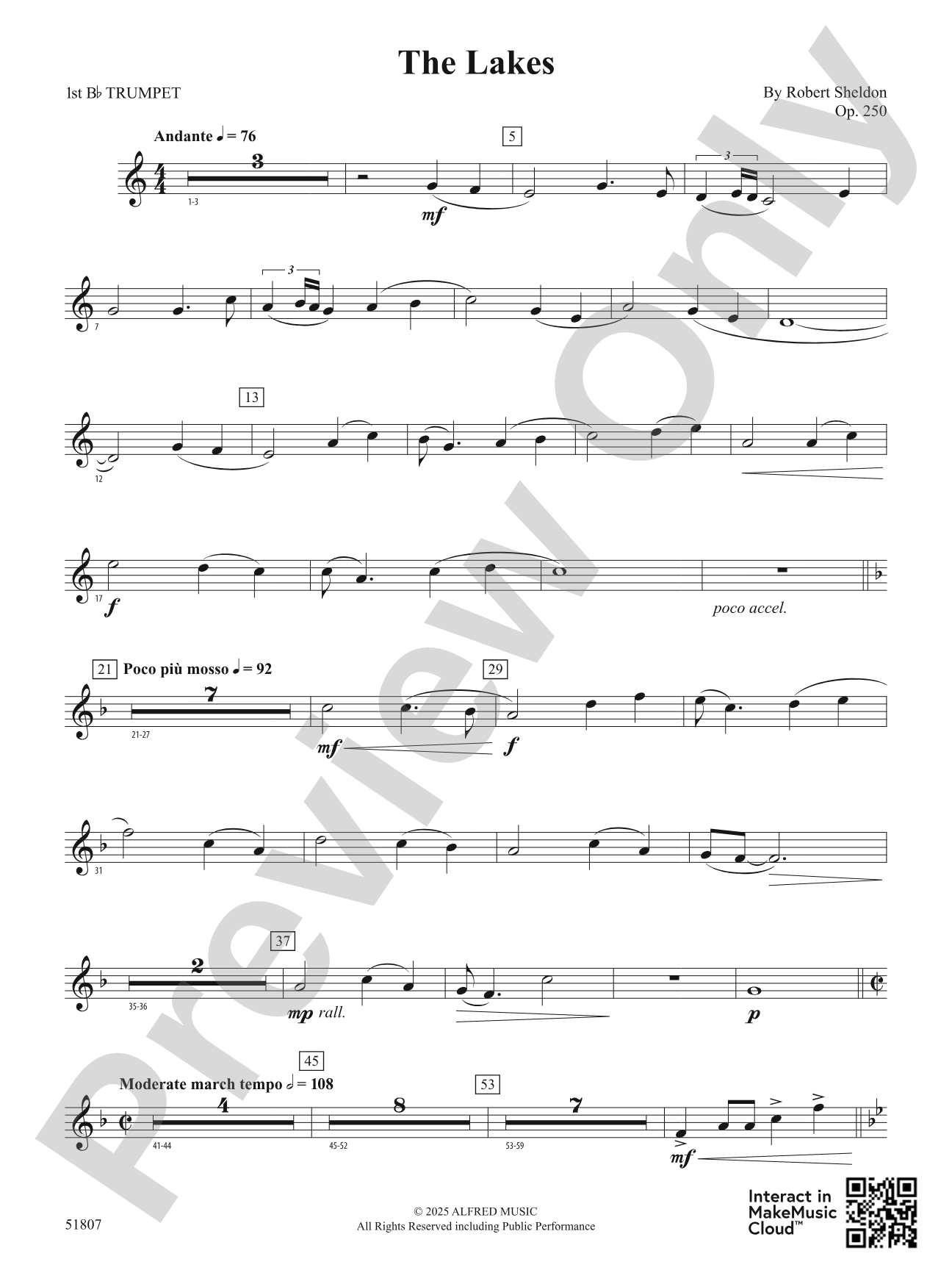 The Lakes: 1st B-flat Trumpet
