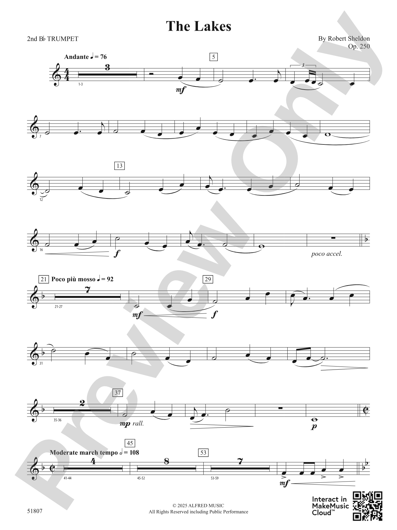 The Lakes: 2nd B-flat Trumpet