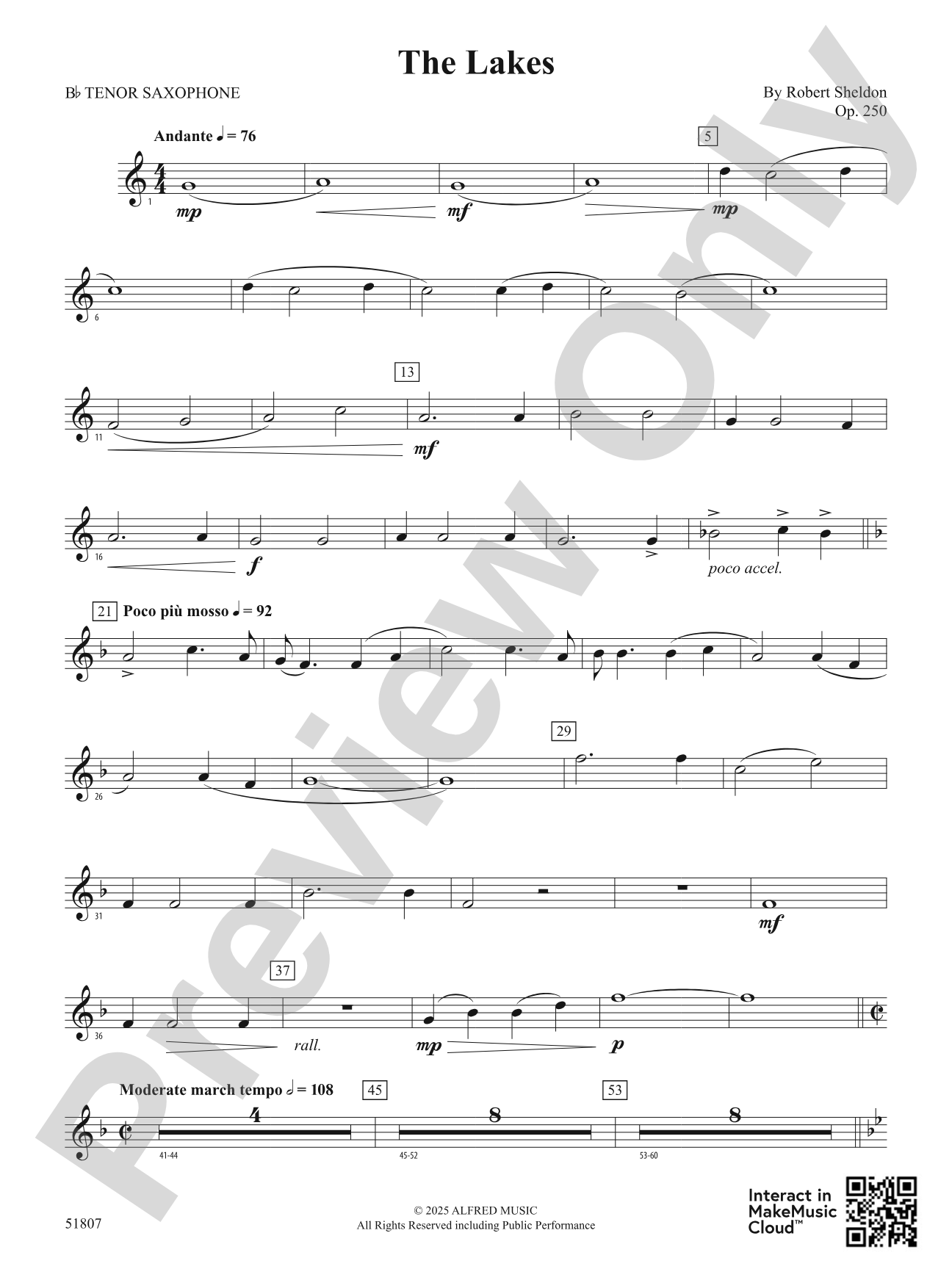 The Lakes: B-flat Tenor Saxophone