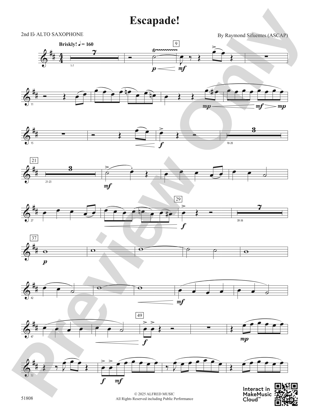 Escapade!: 2nd E-flat Alto Saxophone
