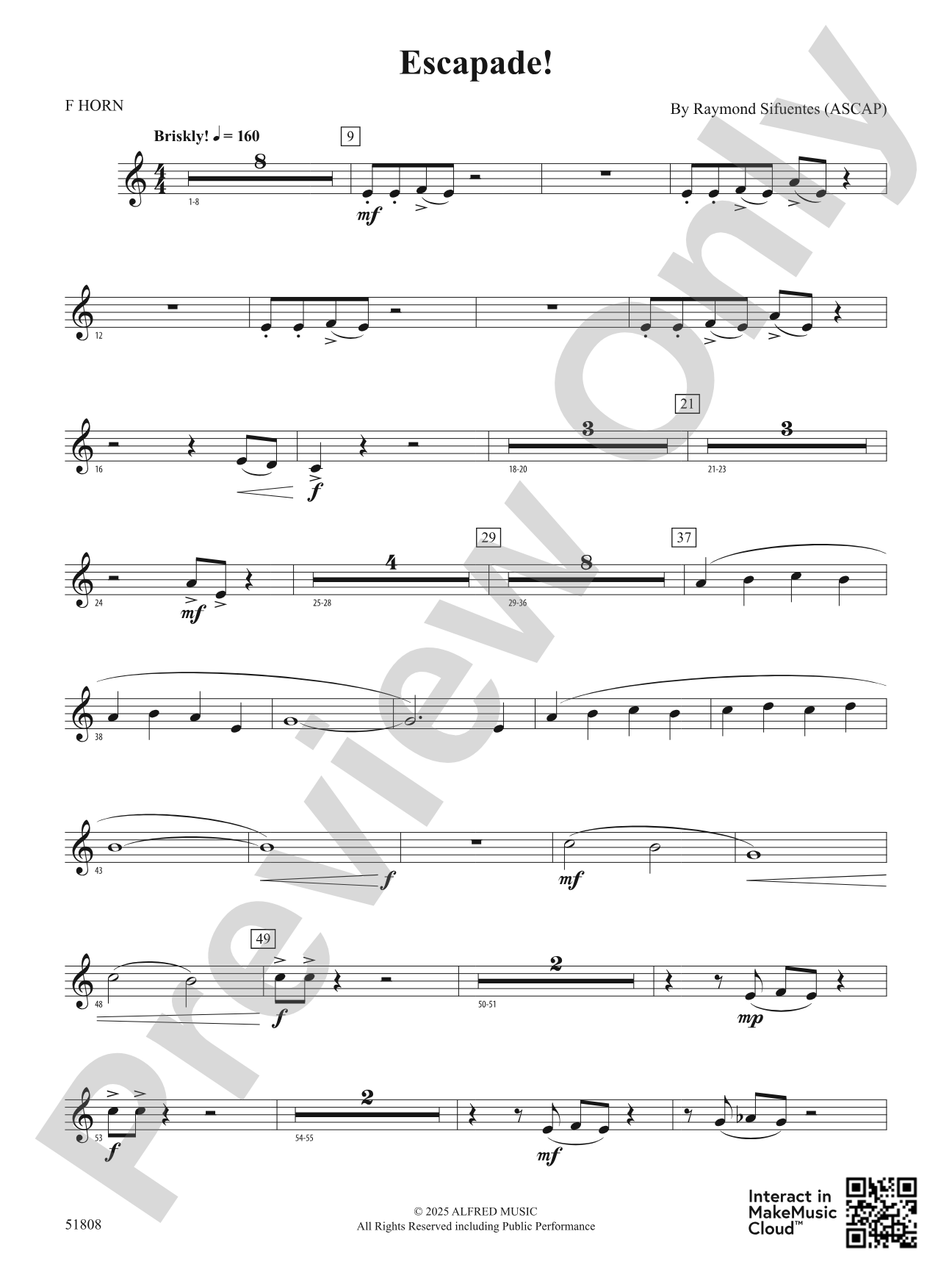 Escapade!: 1st F Horn