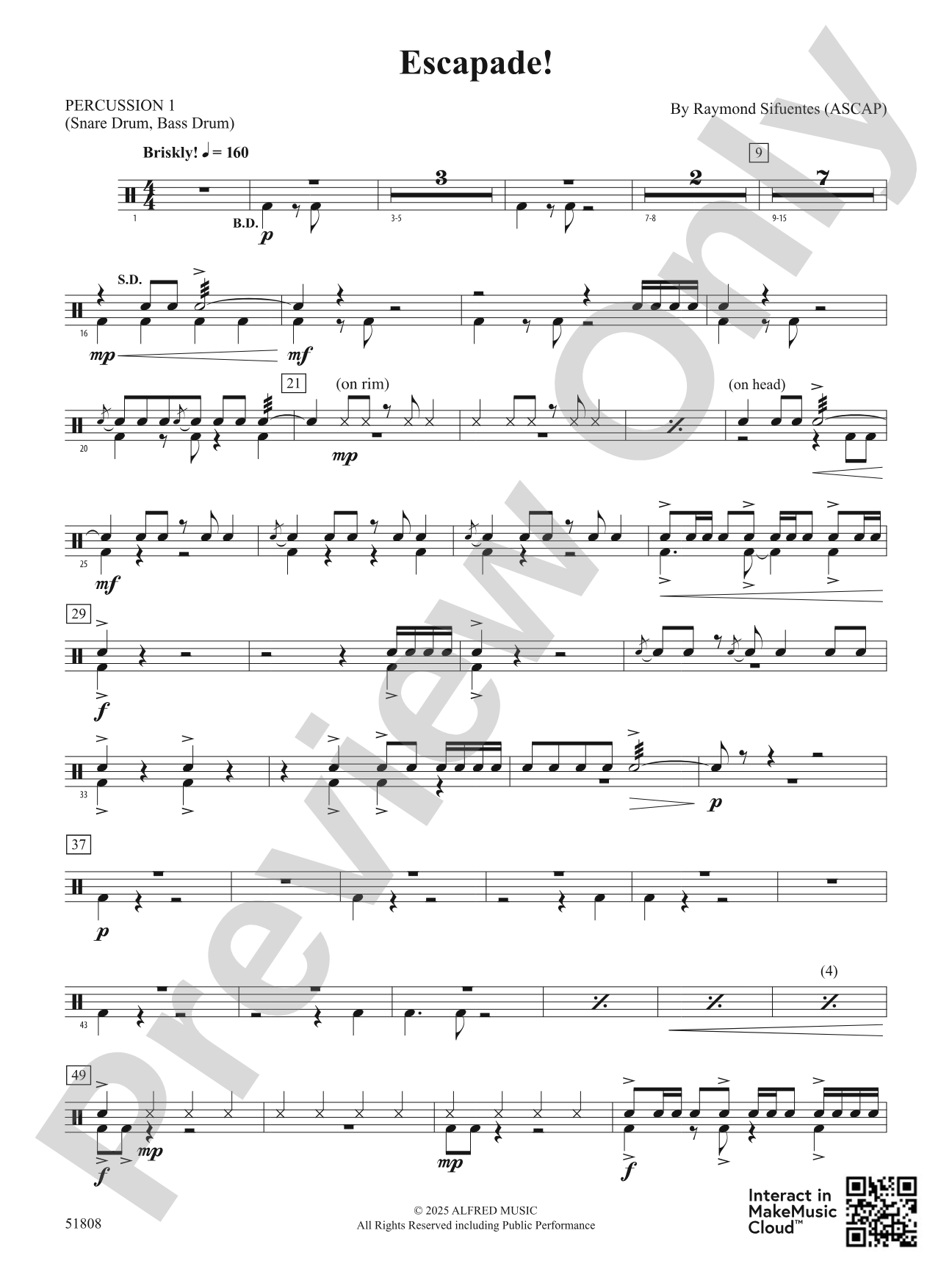 Escapade!: 1st Percussion