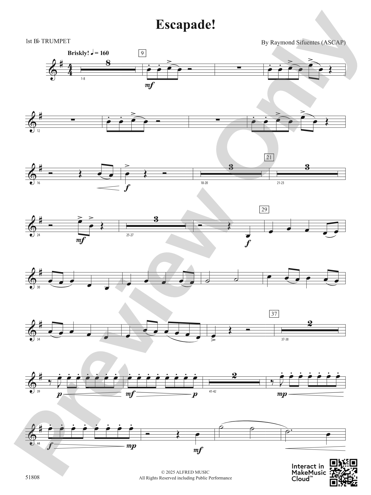Escapade!: 1st B-flat Trumpet