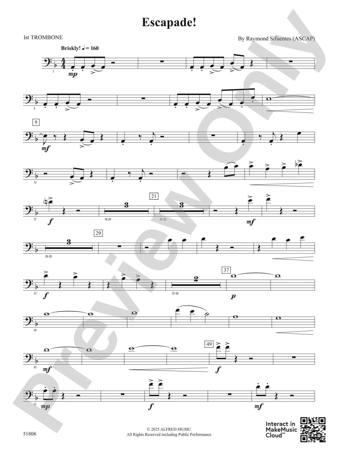 Escapade!: 1st Trombone