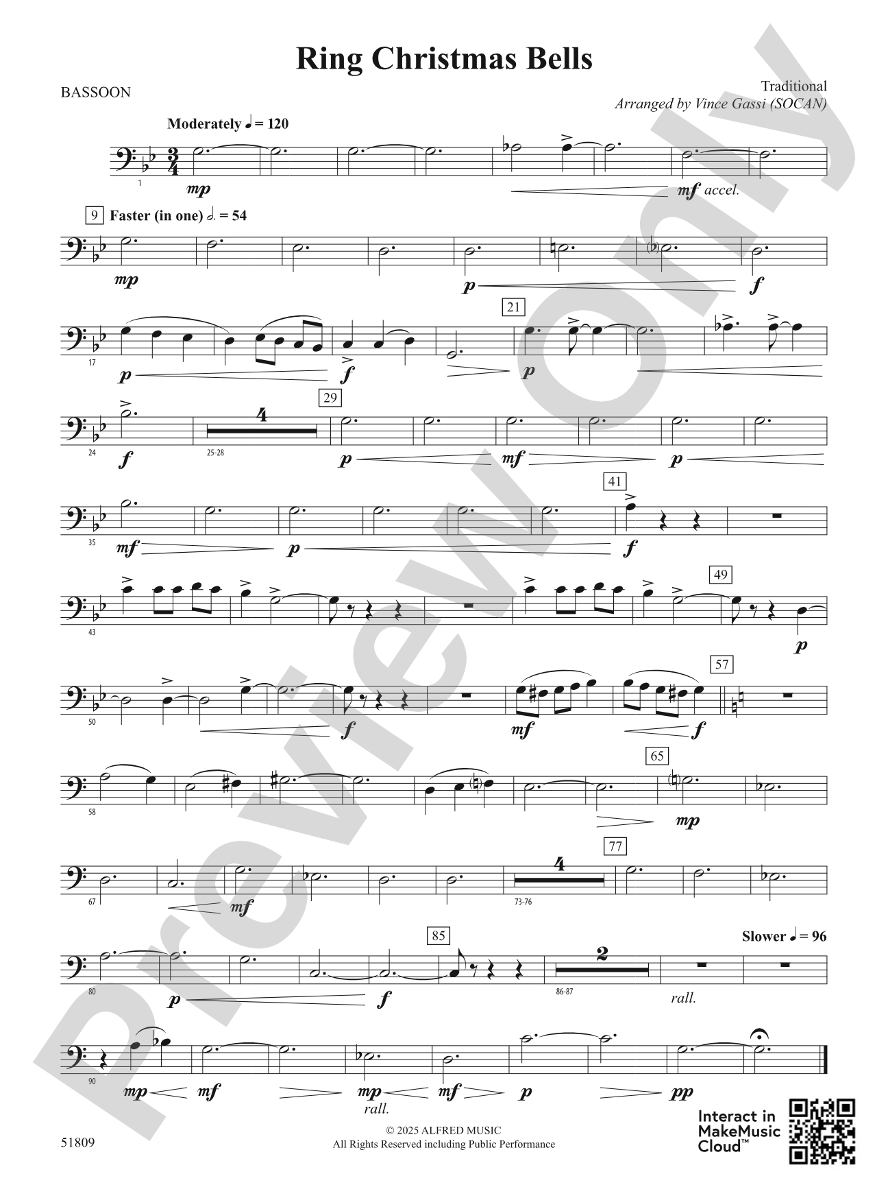 Ring Christmas Bells: Bassoon
