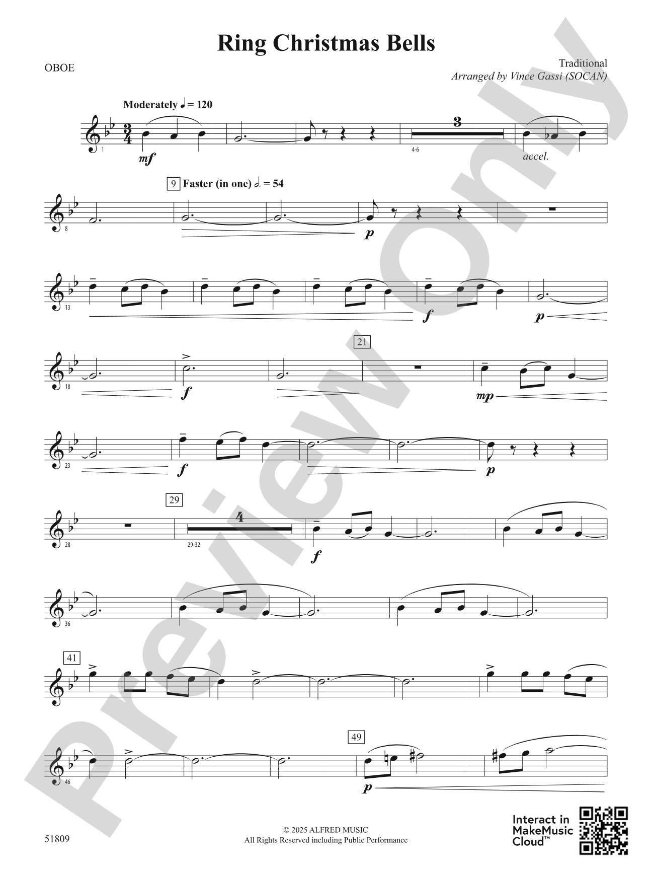 Ring Christmas Bells: Oboe