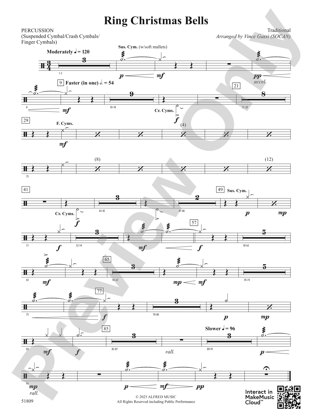 Ring Christmas Bells: 1st Percussion