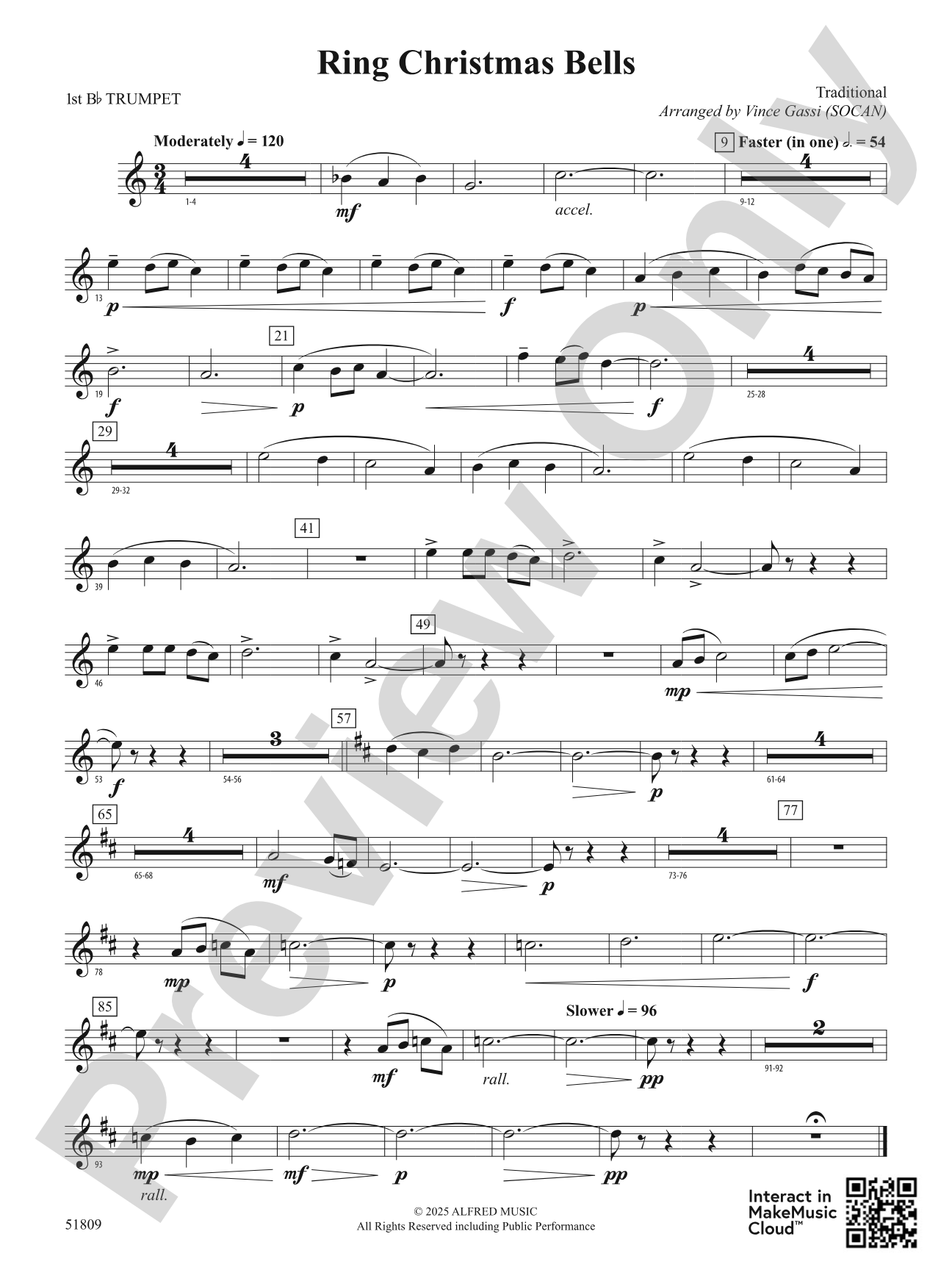 Ring Christmas Bells: 1st B-flat Trumpet
