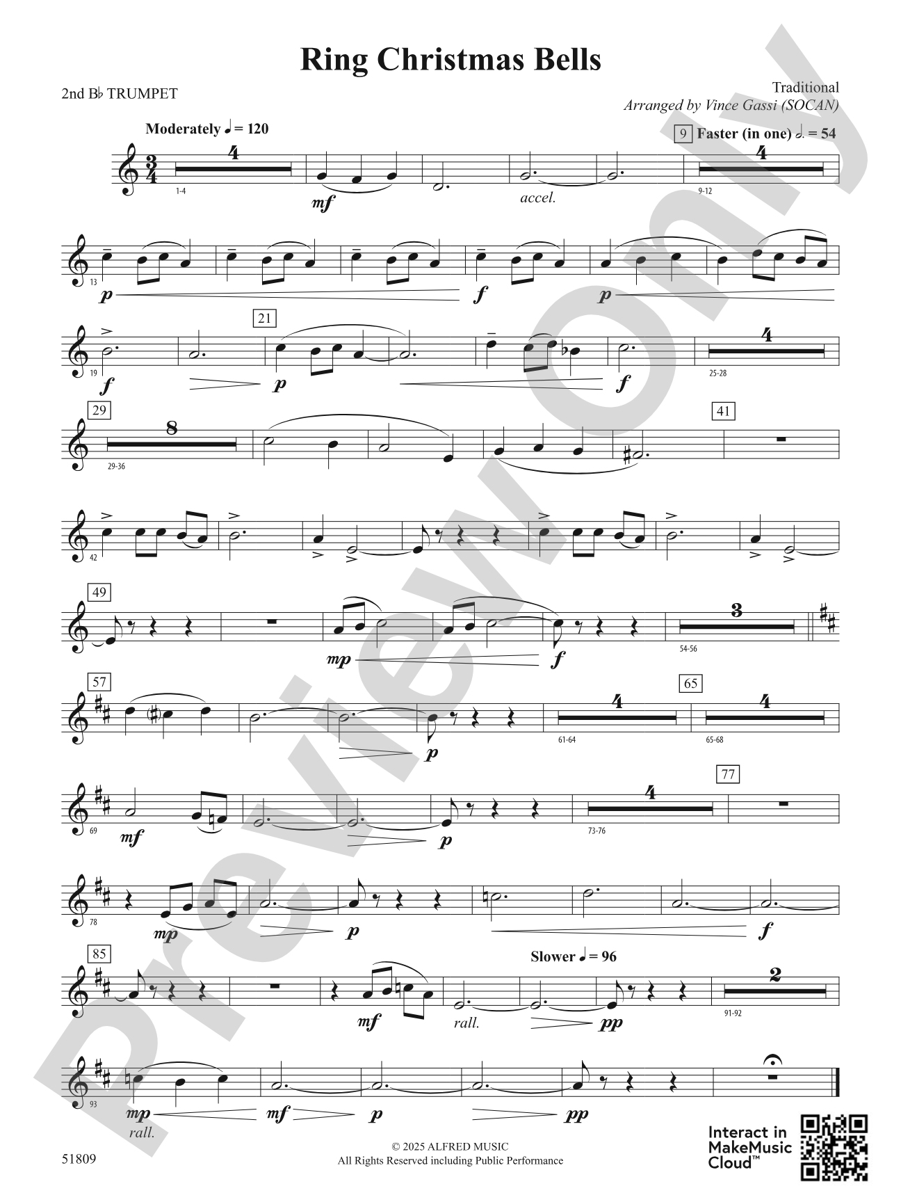 Ring Christmas Bells: 2nd B-flat Trumpet