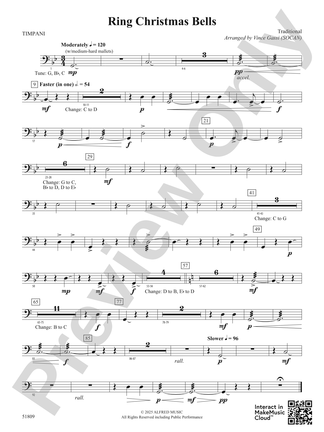 Ring Christmas Bells: Timpani