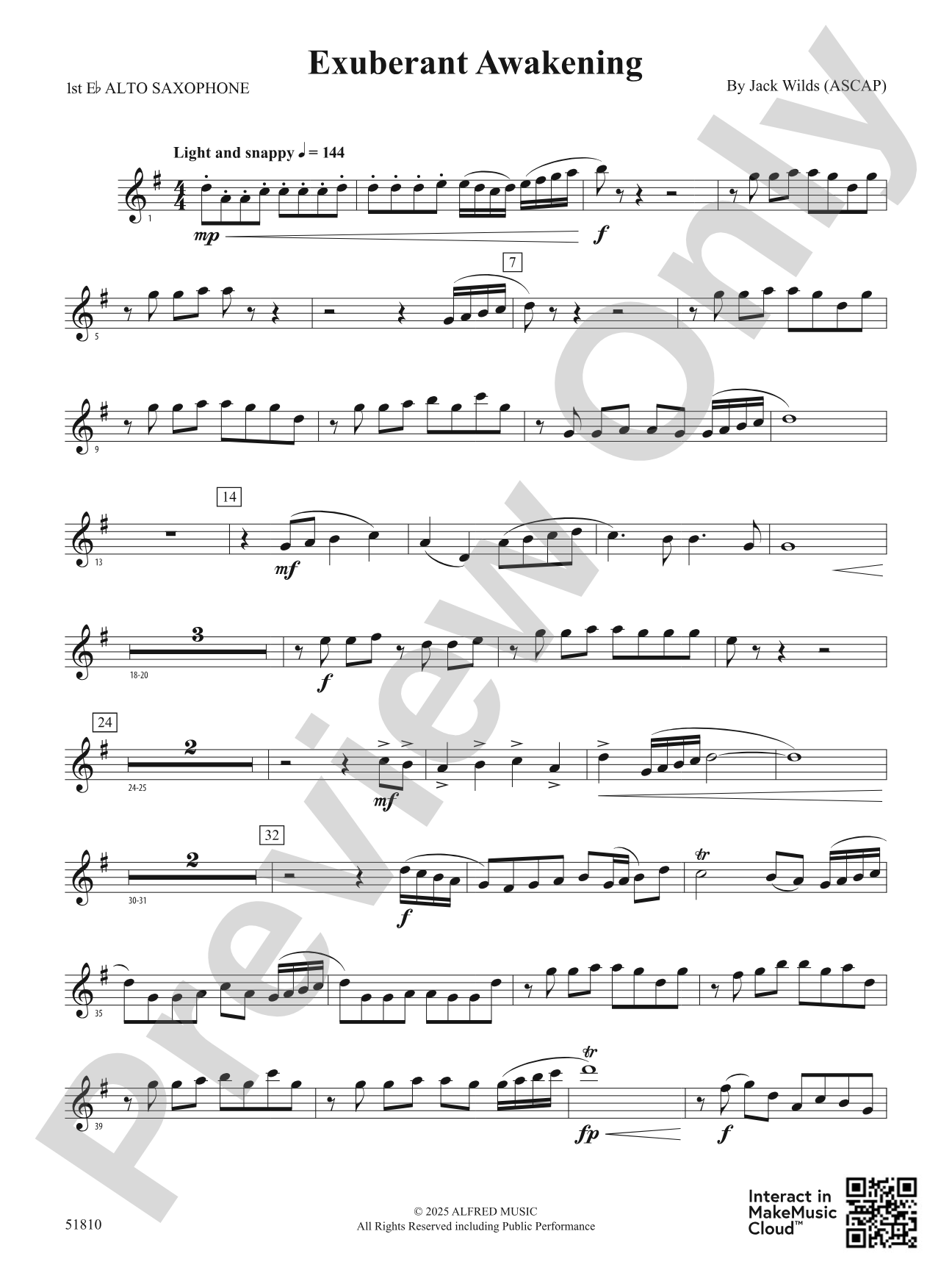 Exuberant Awakening: E-flat Alto Saxophone