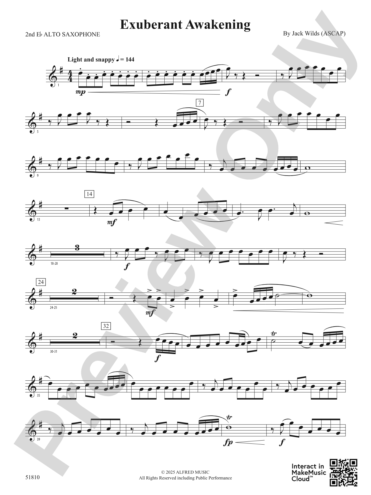 Exuberant Awakening: 2nd E-flat Alto Saxophone