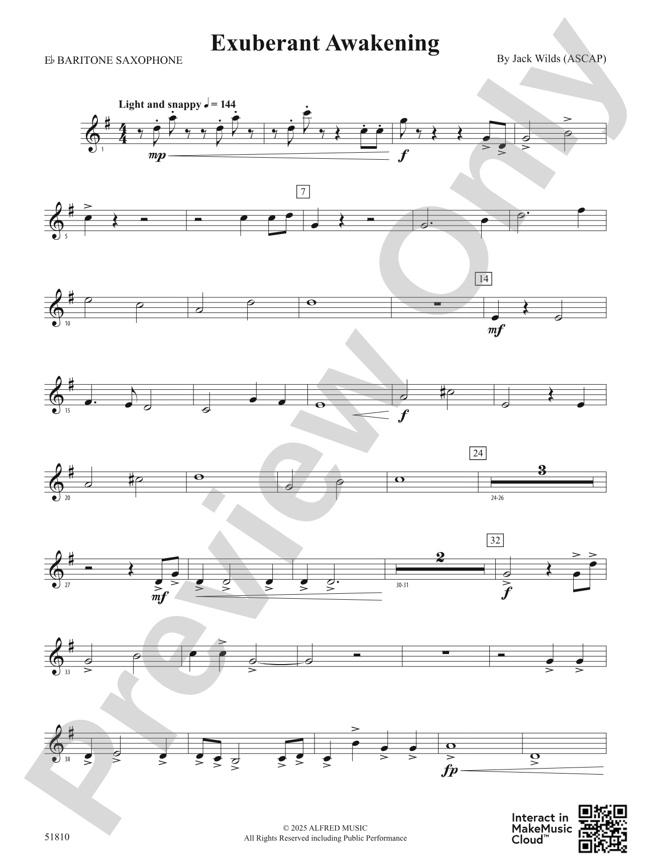 Exuberant Awakening: E-flat Baritone Saxophone