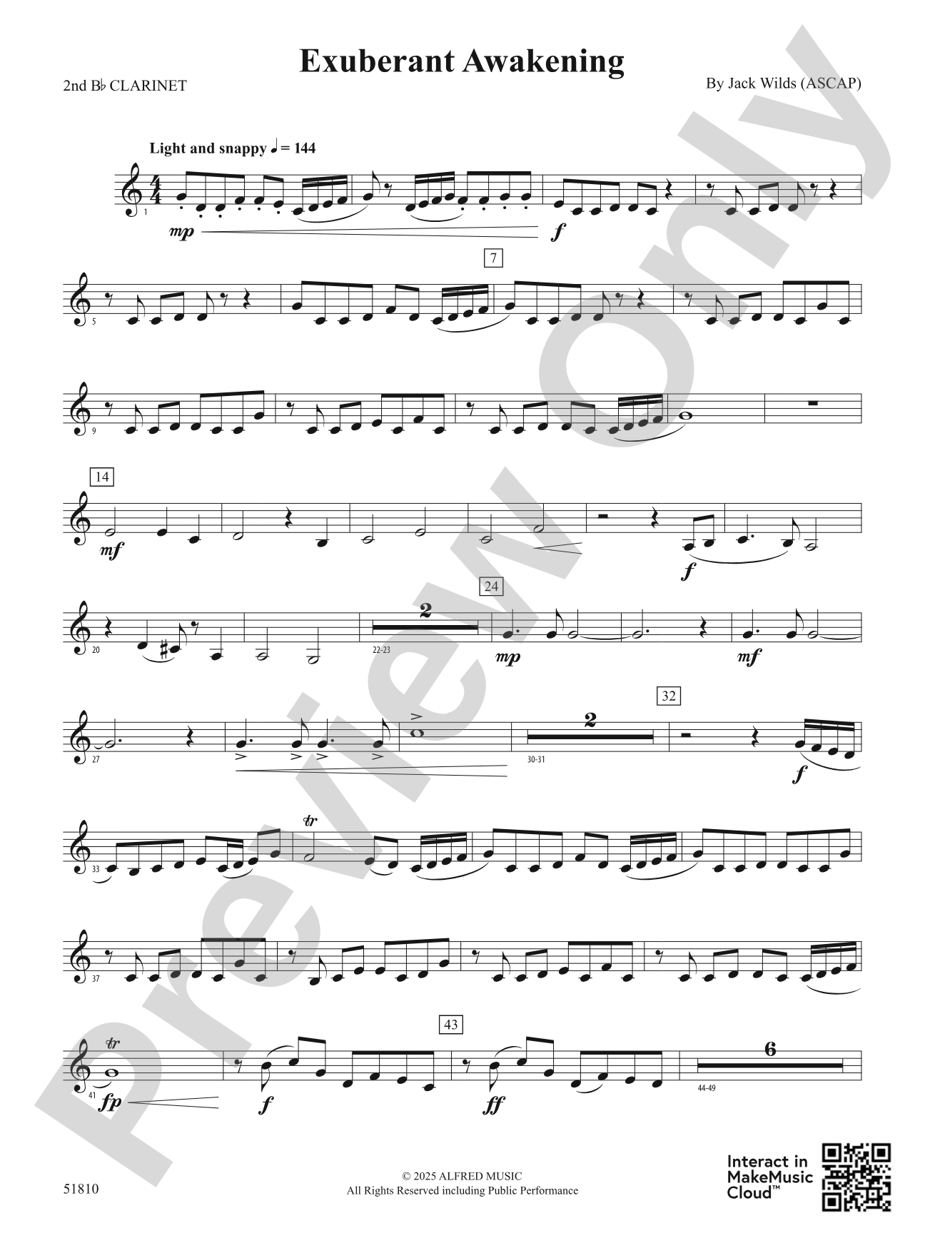 Exuberant Awakening: 2nd B-flat Clarinet