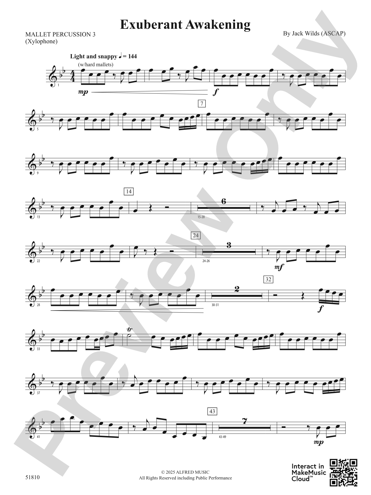 Exuberant Awakening: 3rd Mallet Percussion